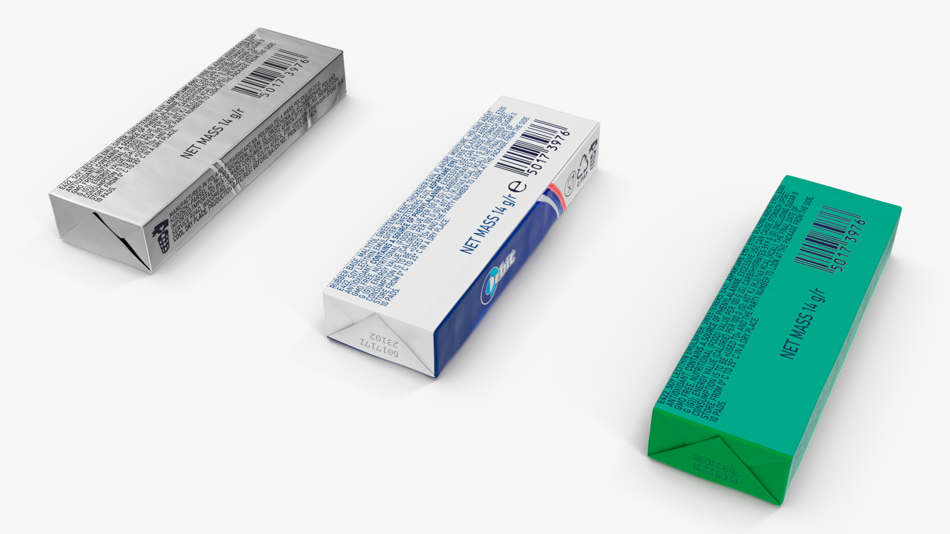 Orbit Chewing Gum Set of Three Flavours 3D model