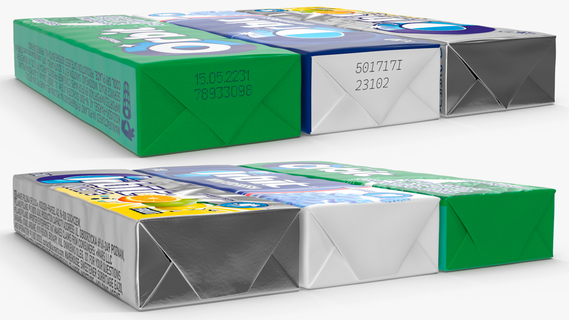 Orbit Chewing Gum Set of Three Flavours 3D model
