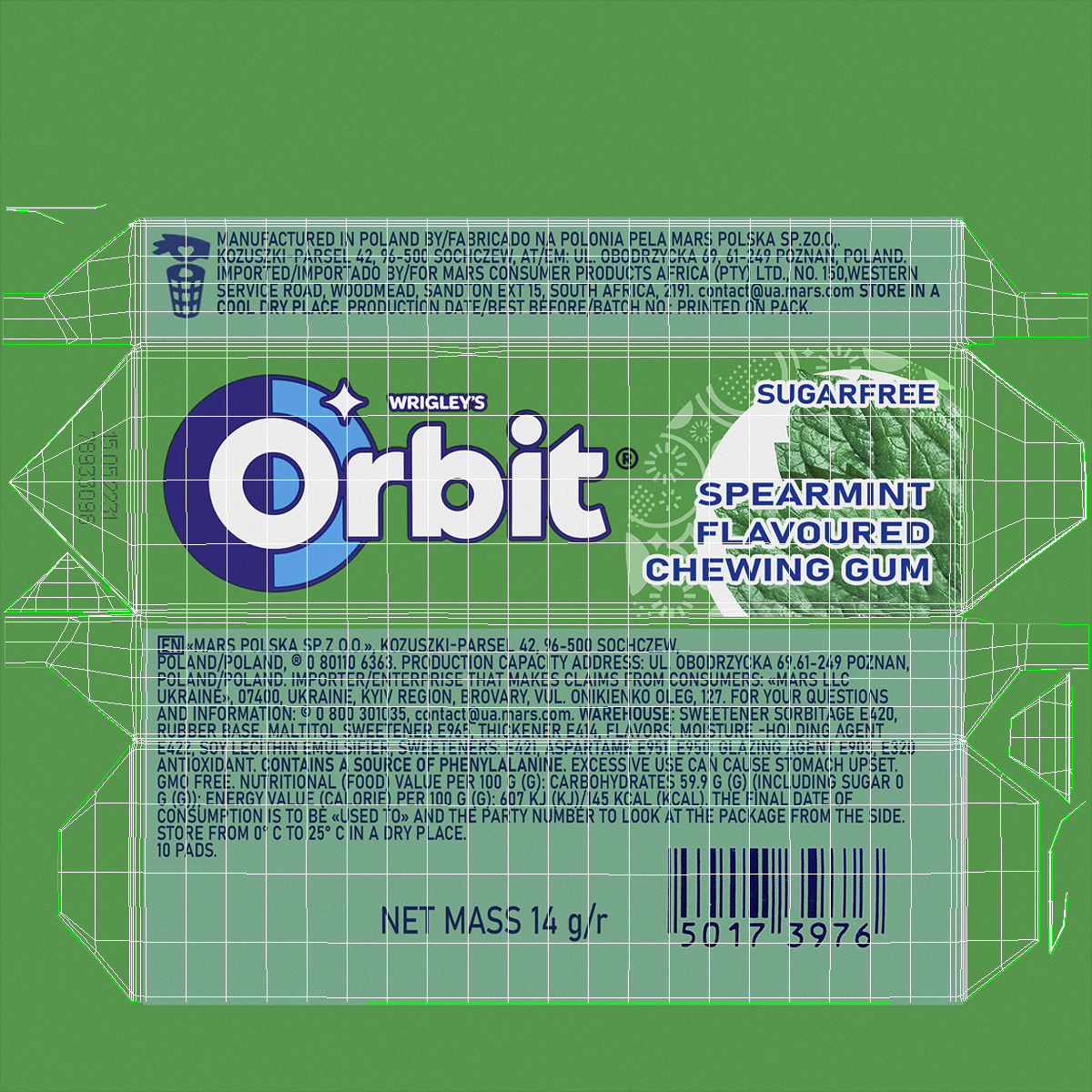 Orbit Chewing Gum Set of Three Flavours 3D model
