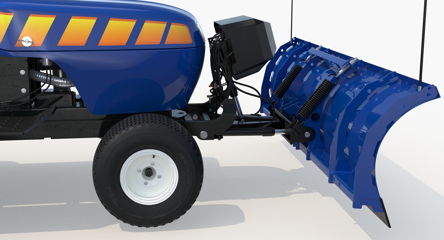 Tractor with Snow Plow 3D