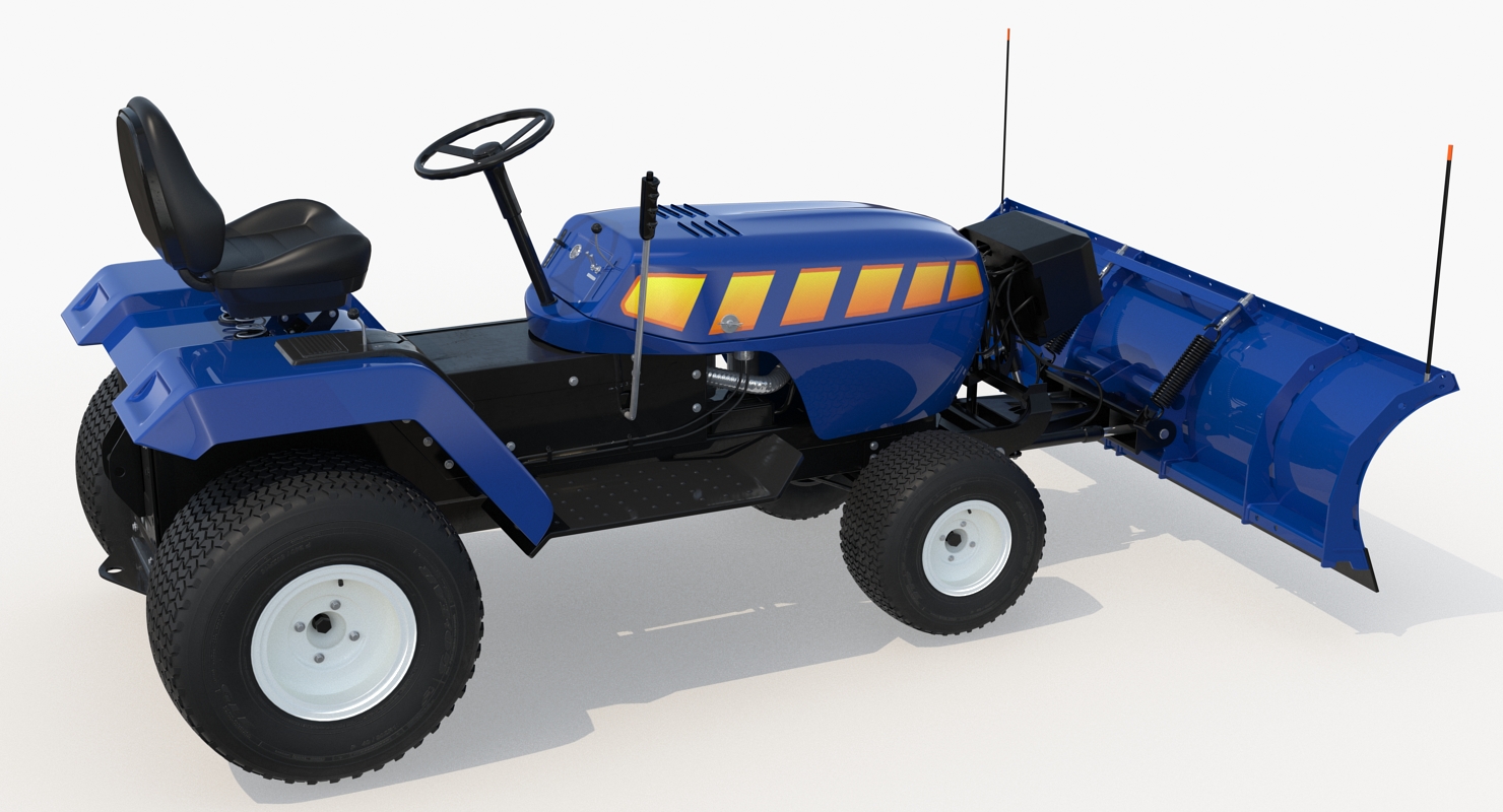 Tractor with Snow Plow 3D