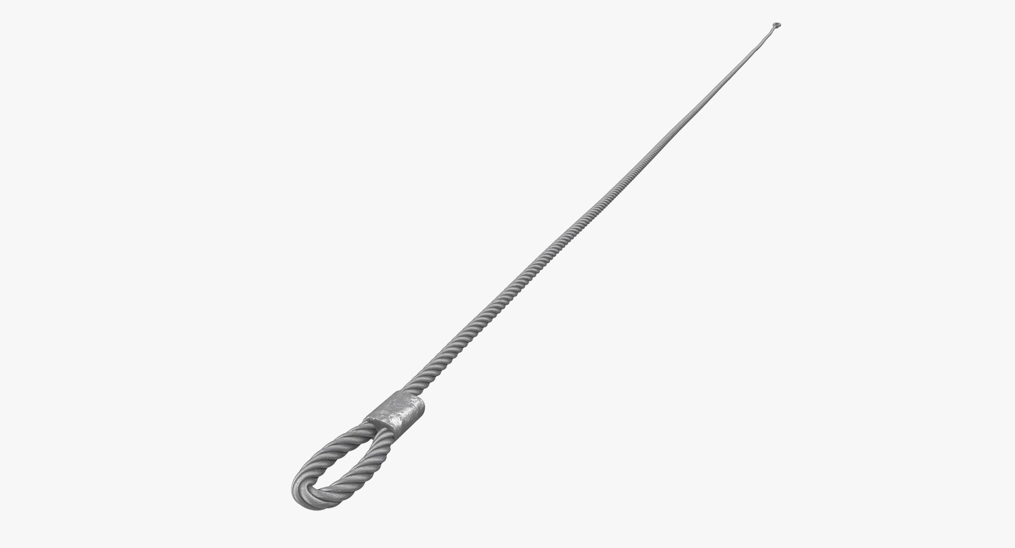 3D Steel Wire Rope 3m model
