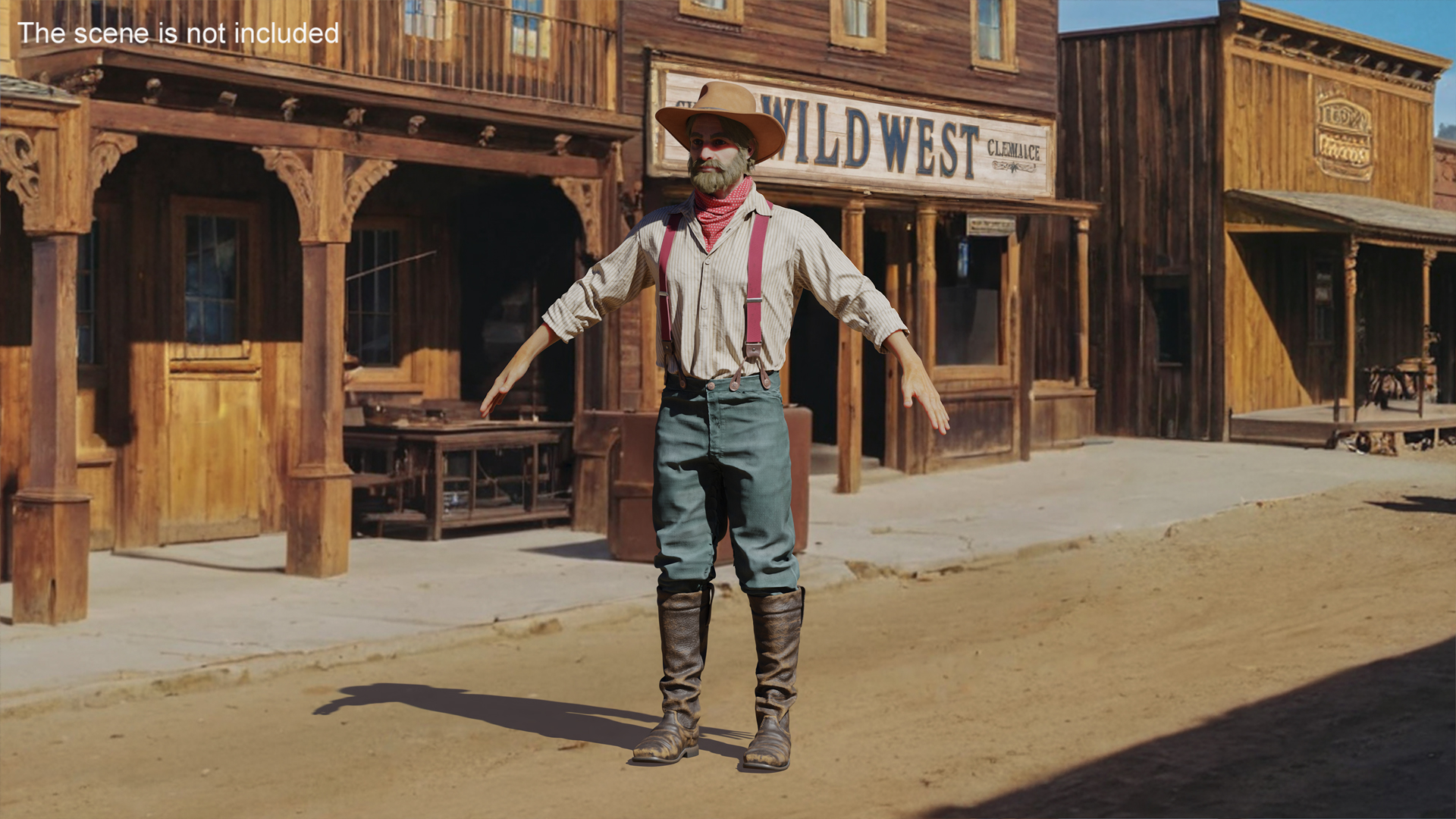 Wild West Mens Clothes 3D
