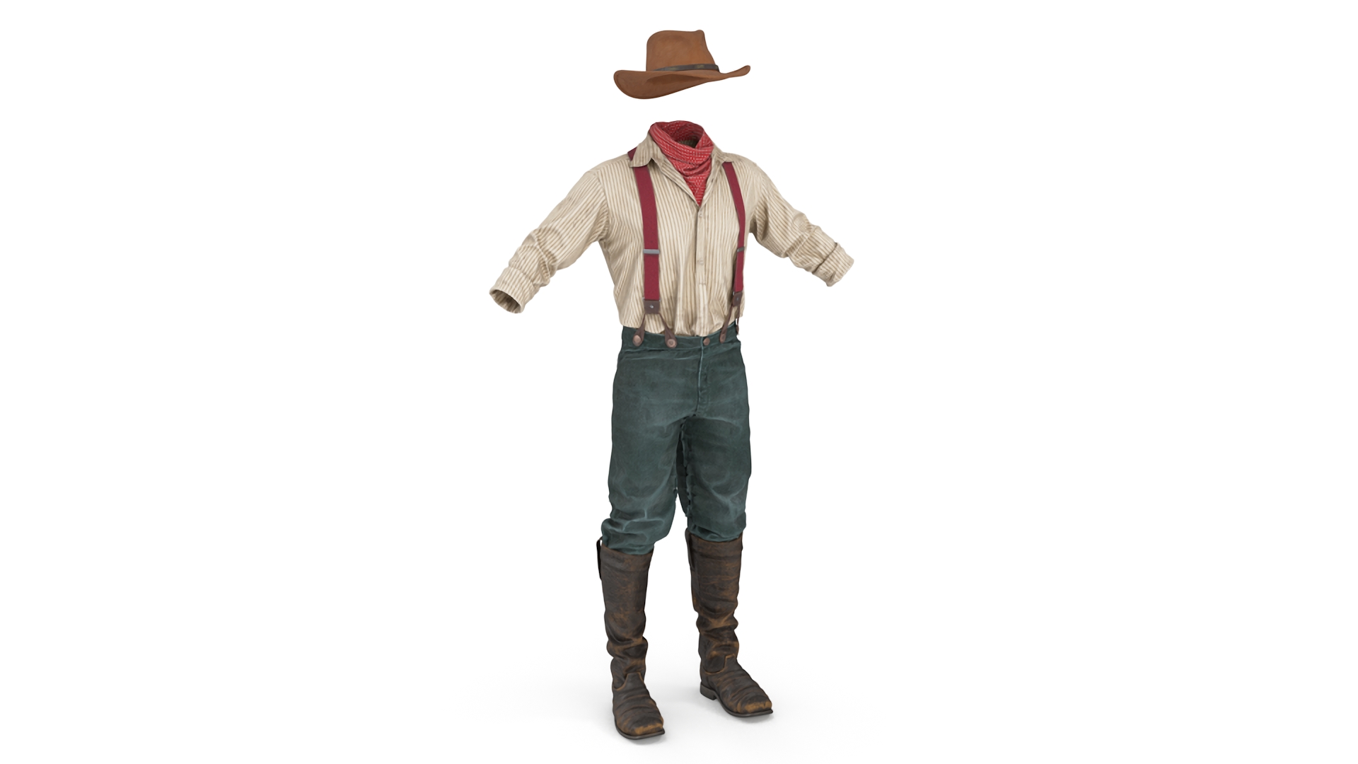Wild West Mens Clothes 3D