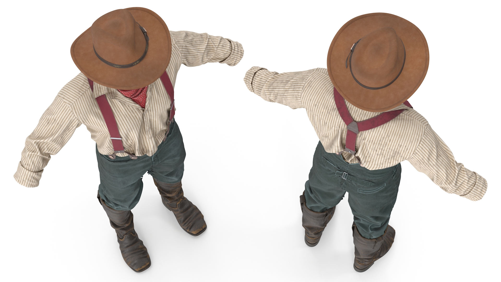 Wild West Mens Clothes 3D