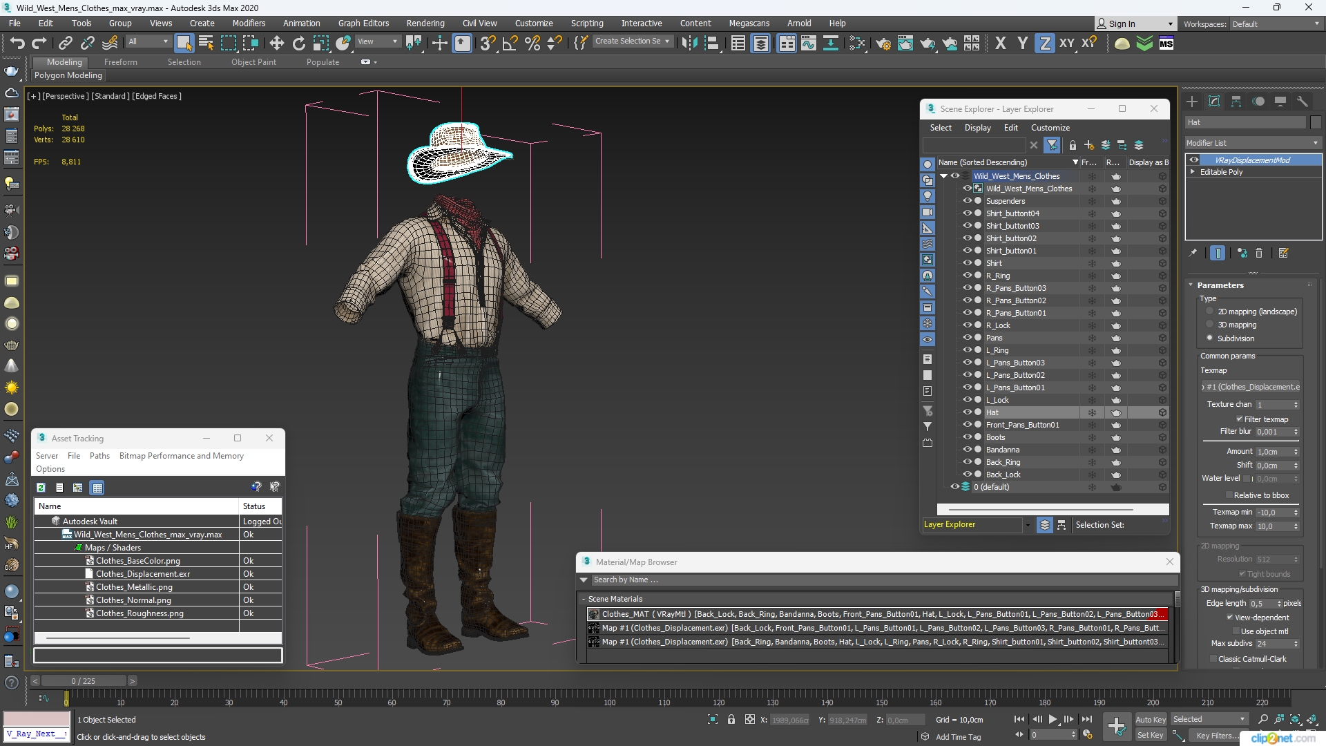 Wild West Mens Clothes 3D
