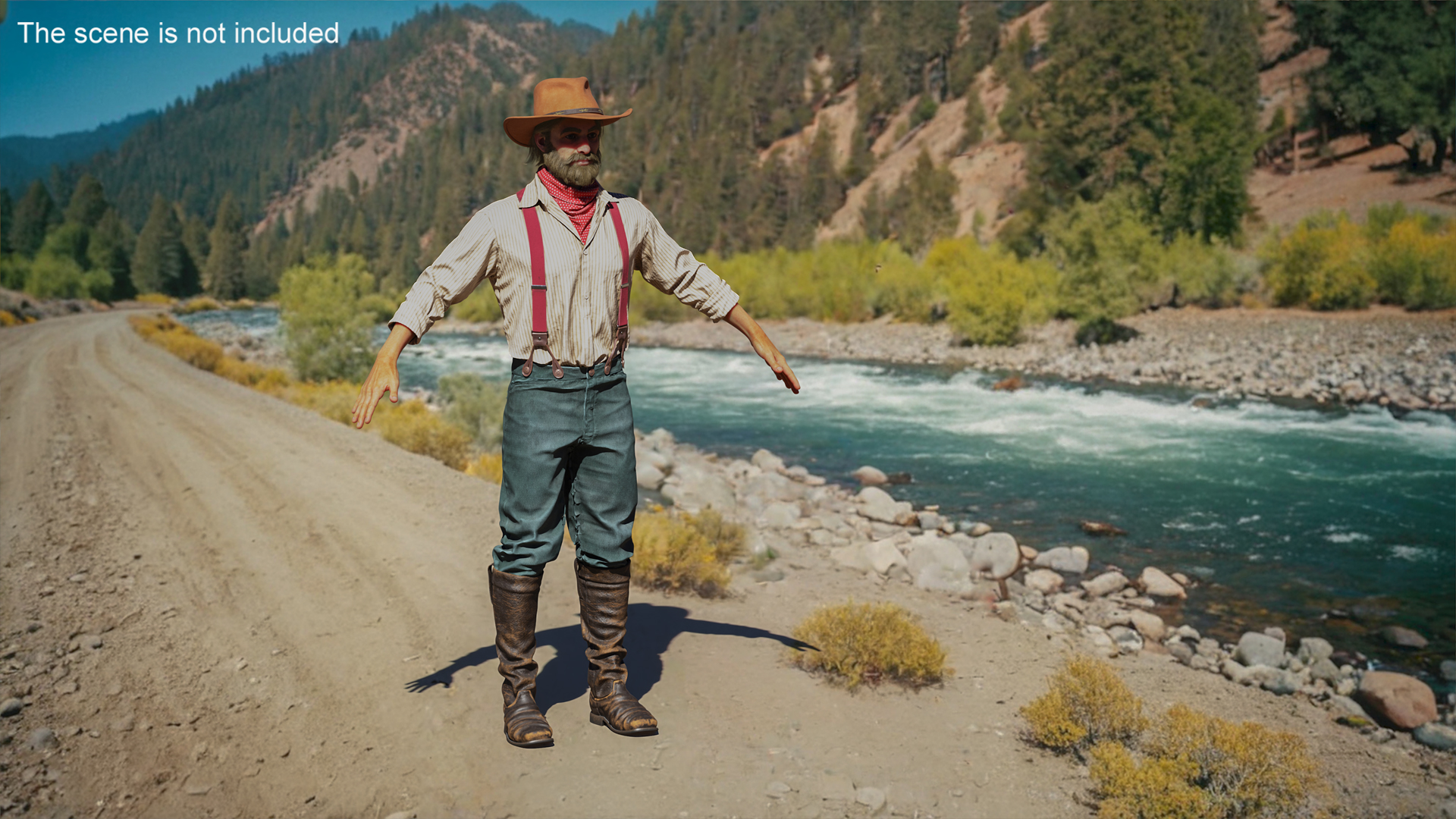 Wild West Mens Clothes 3D