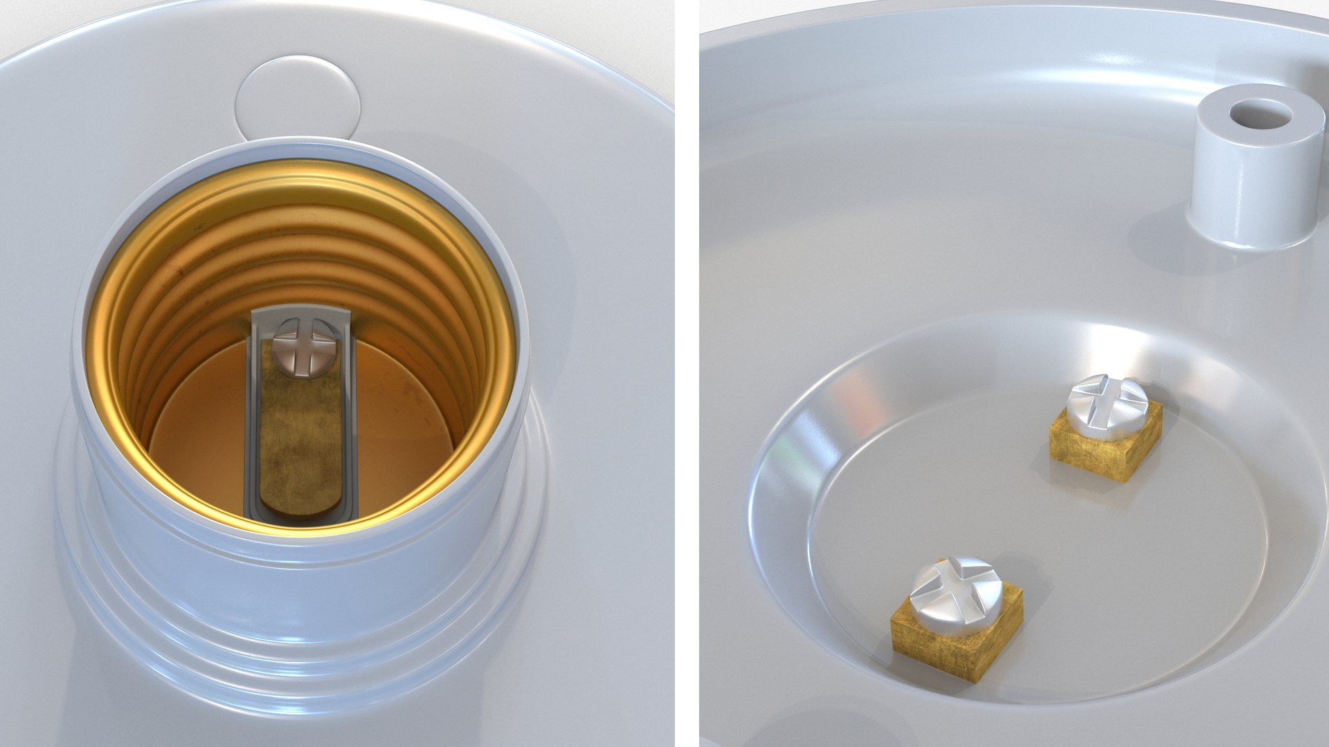 Round Screw Light Bulb Socket 3D model