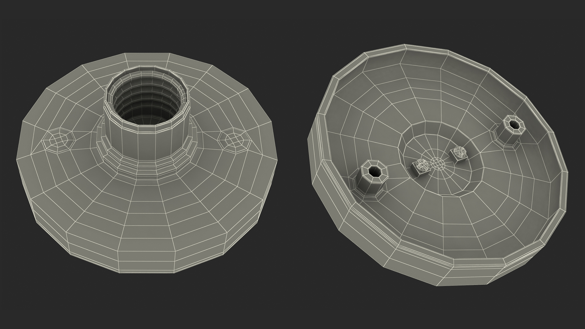 Round Screw Light Bulb Socket 3D model
