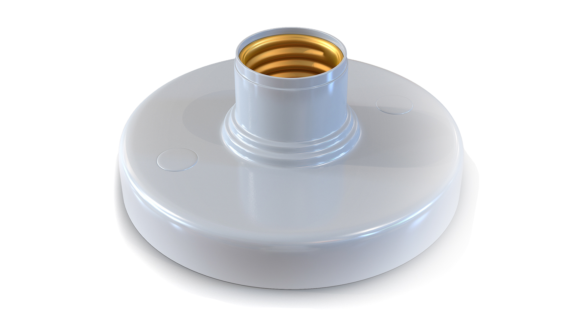 Round Screw Light Bulb Socket 3D model