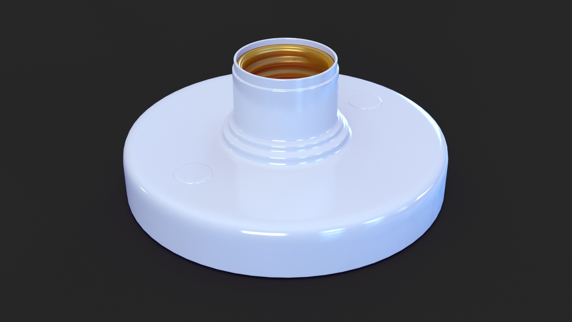 Round Screw Light Bulb Socket 3D model