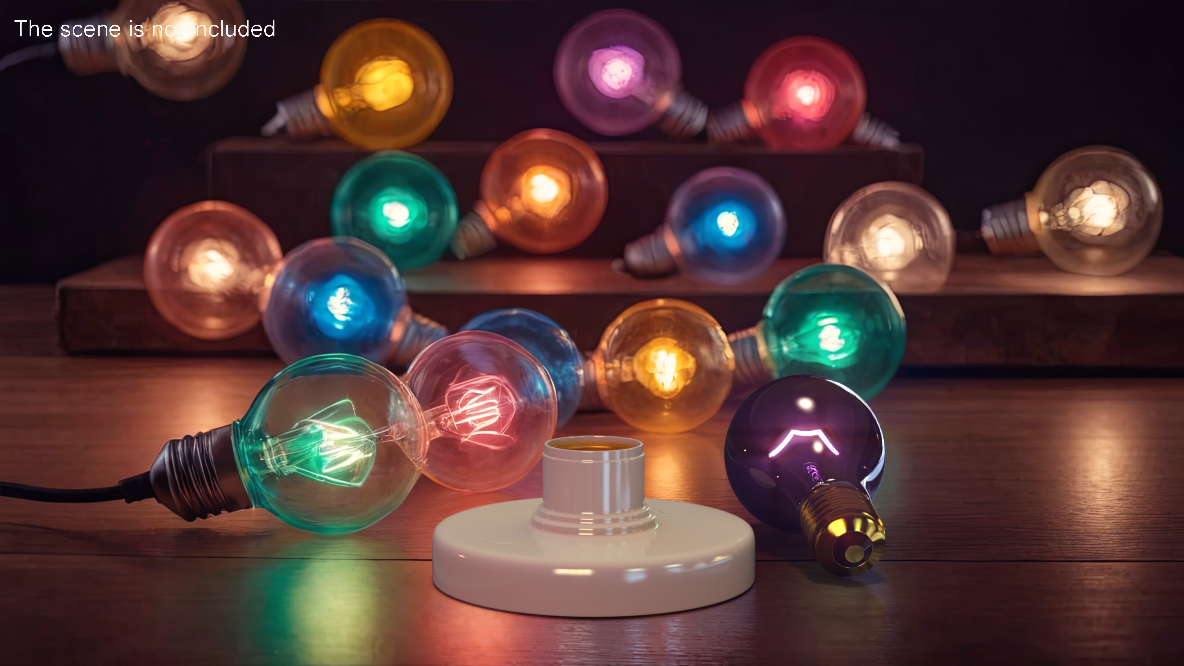 Round Screw Light Bulb Socket 3D model