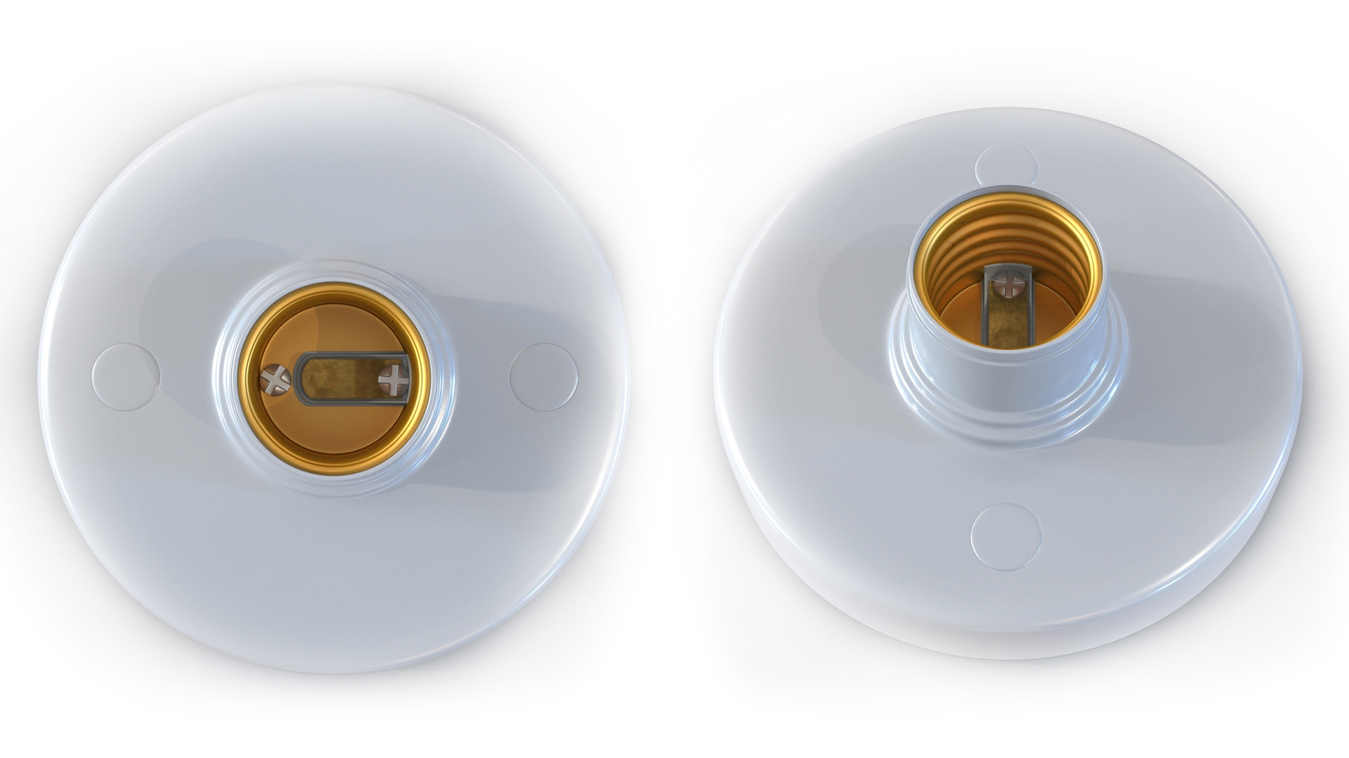 Round Screw Light Bulb Socket 3D model