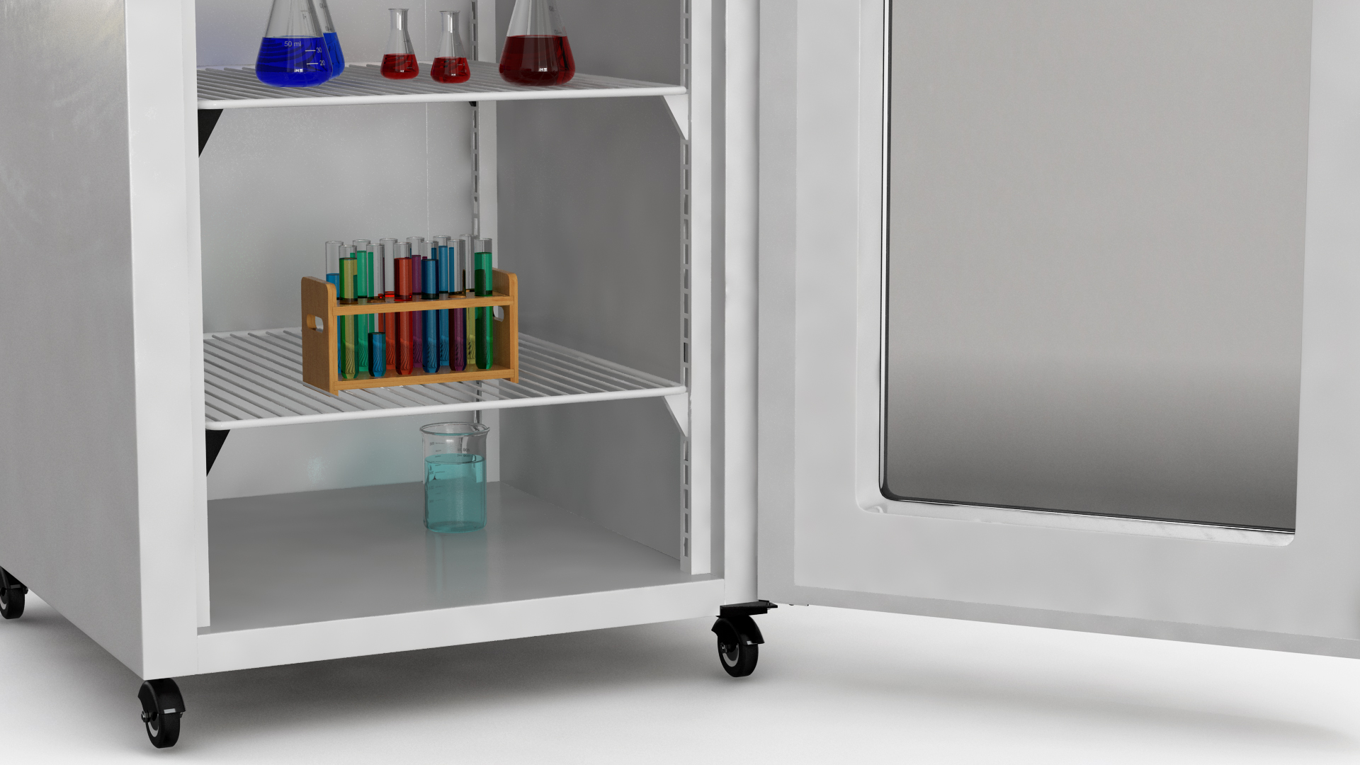 3D Cooled Lab Incubator 570L with Test Tubes