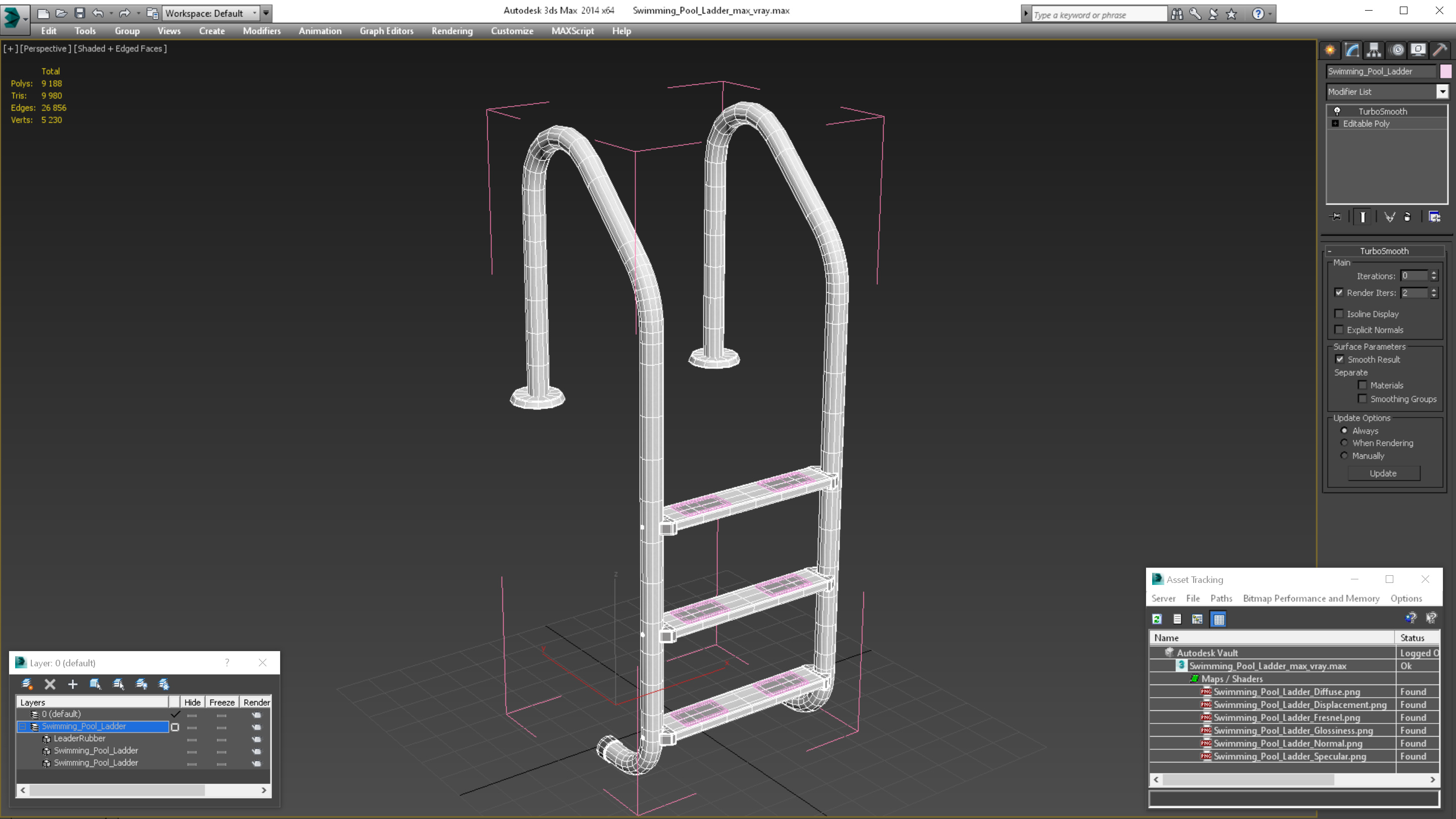 3D model Swimming Pool Ladder
