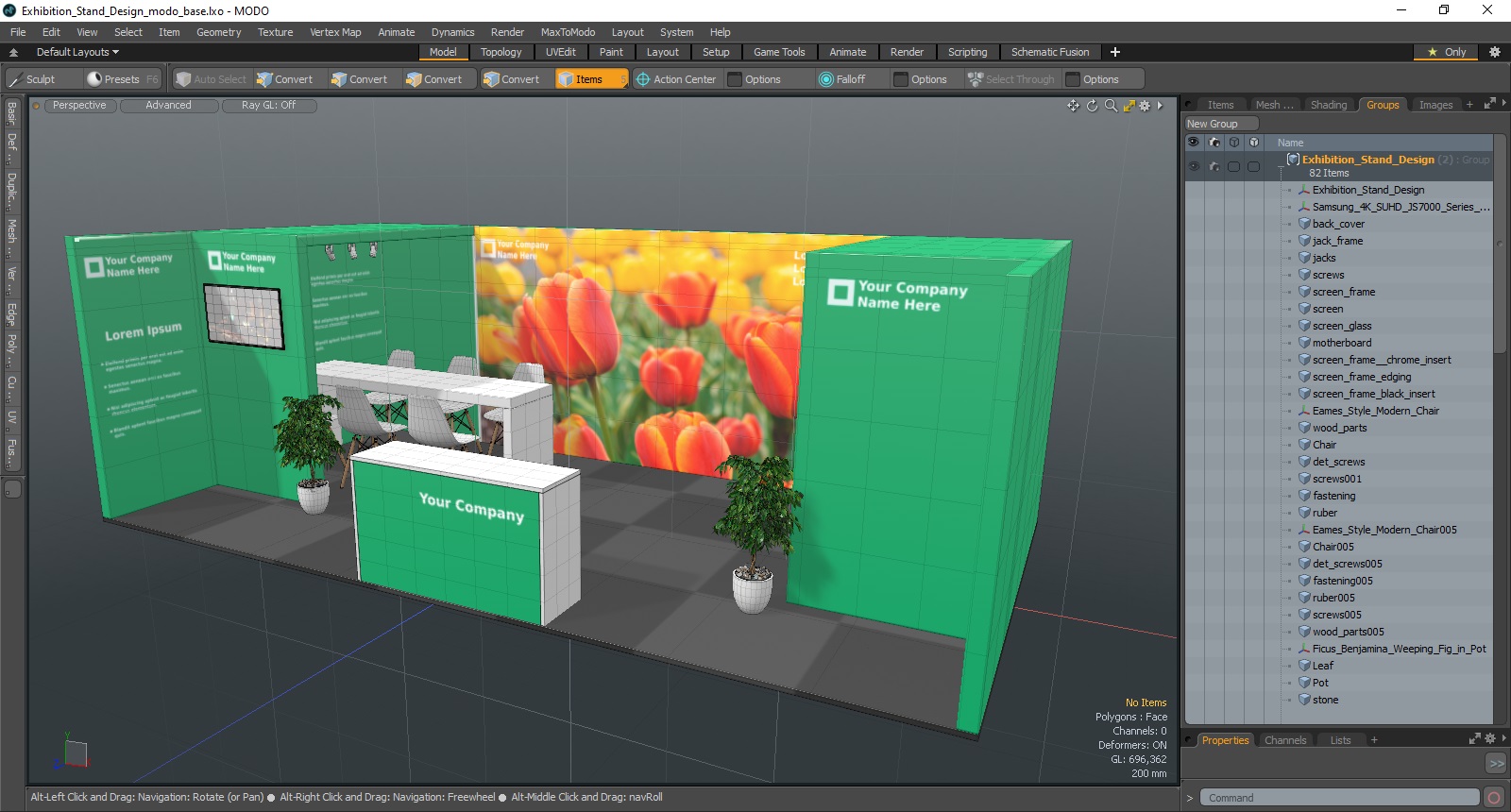 3D Exhibition Stand Design model
