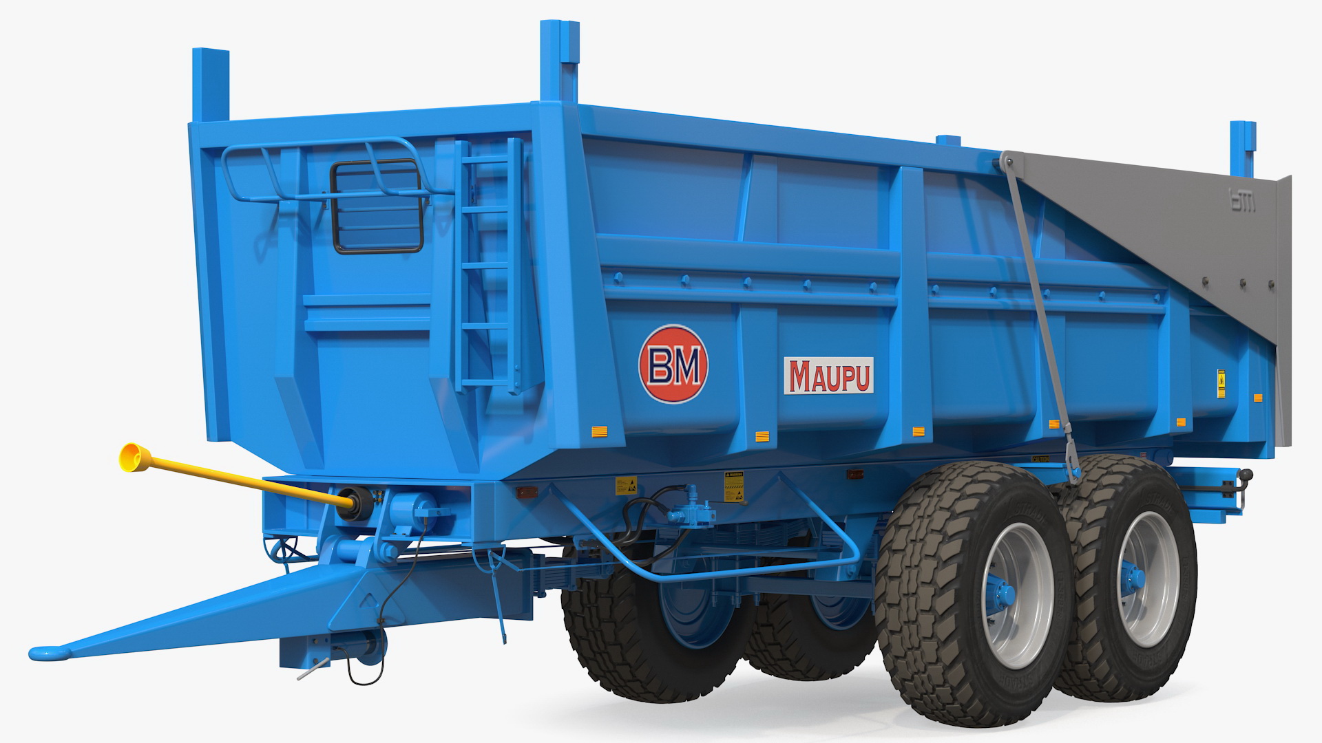 3D model Claas Axion 800 with Maupu 18t Trailer Rigged
