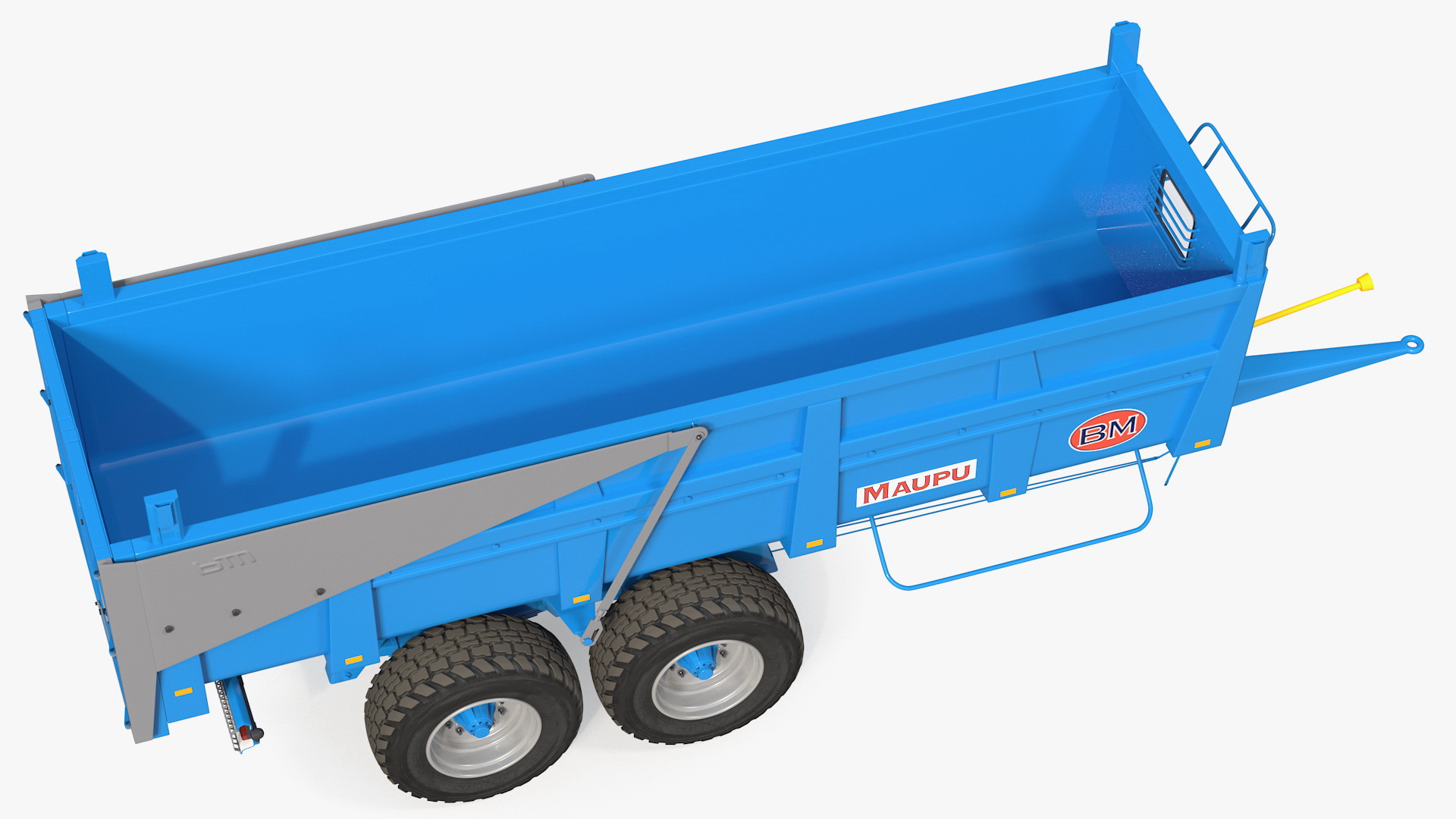 3D model Claas Axion 800 with Maupu 18t Trailer Rigged