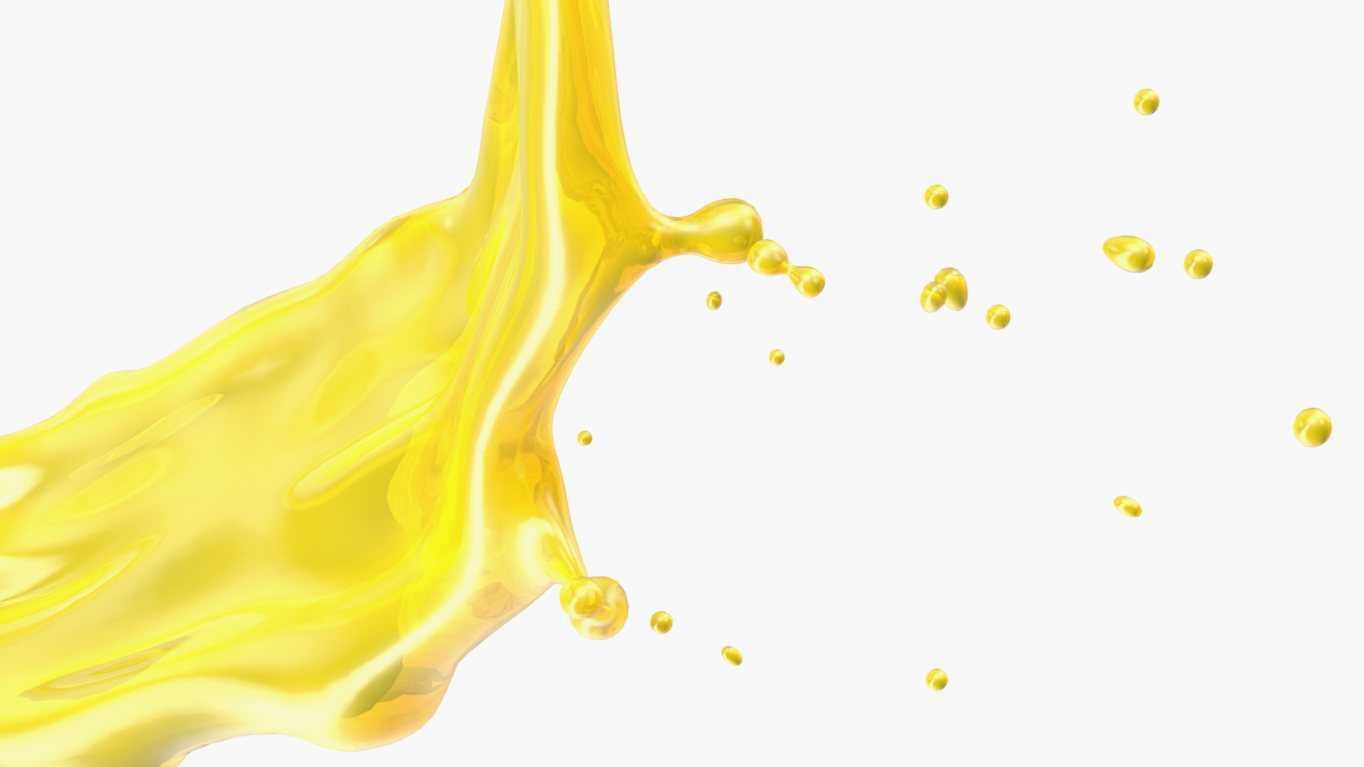 3D Orange Heart Shaped Splash