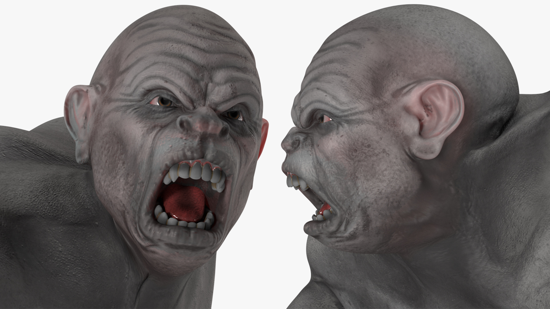 3D model Grey Ogre Aggressive