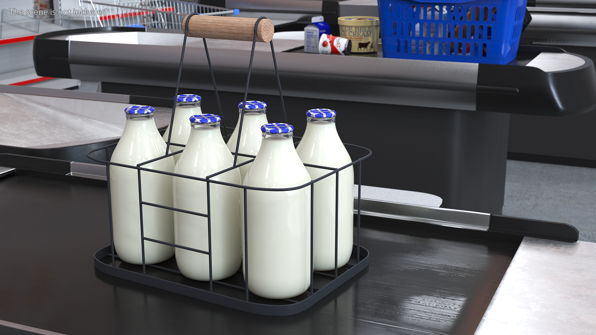 3D Skimmed Milk Bottles with Foil Top in Carrying Case