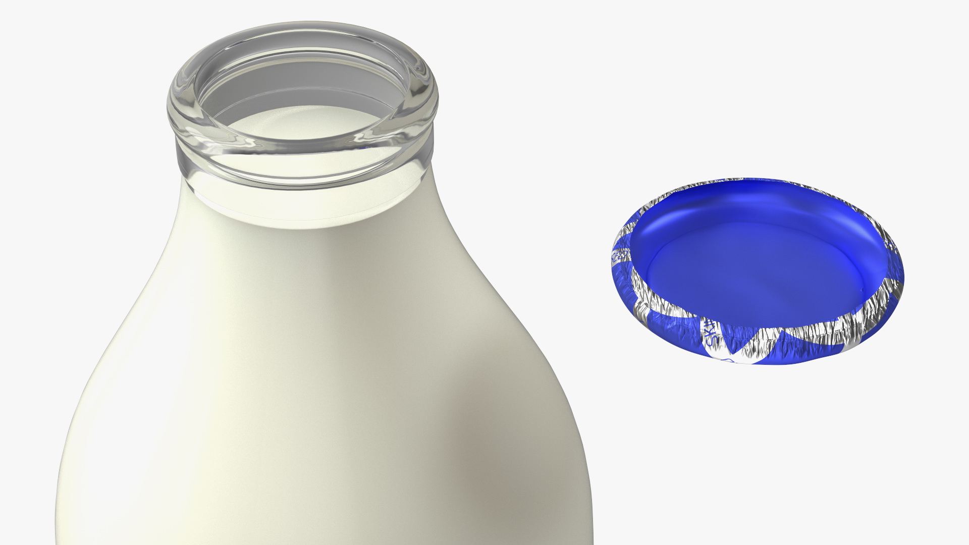 3D Skimmed Milk Bottles with Foil Top in Carrying Case