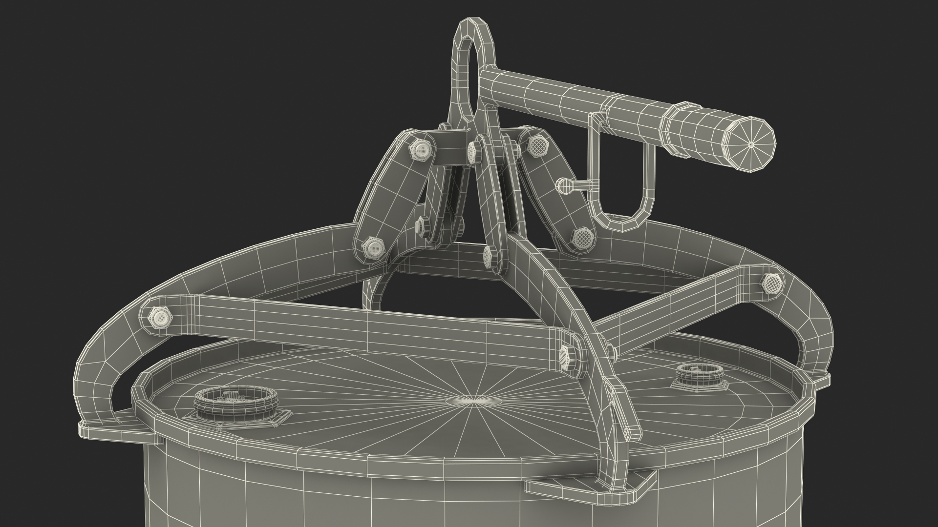 Vertical Drum Lifting Tongs with Barrel 3D model