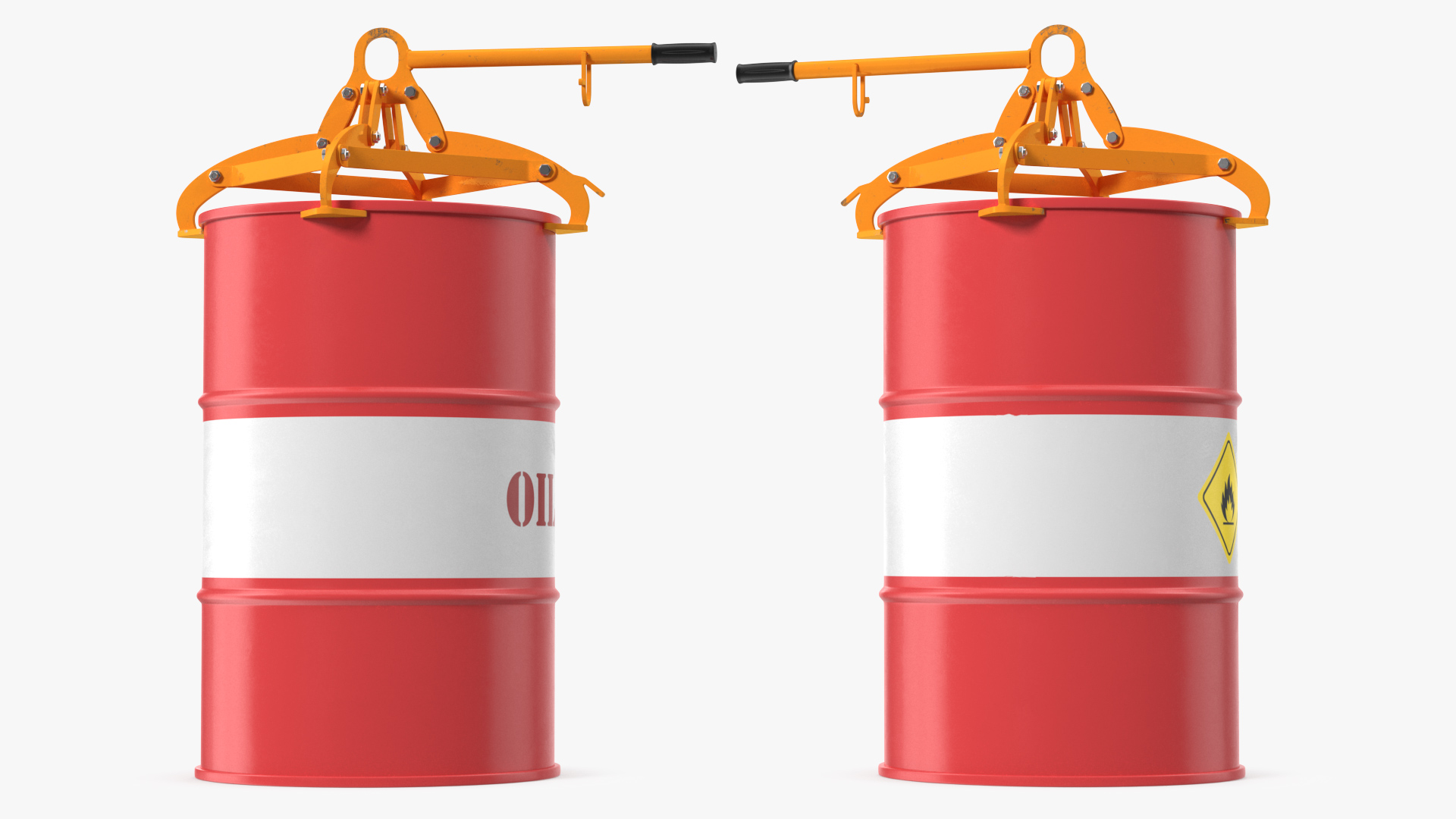 Vertical Drum Lifting Tongs with Barrel 3D model