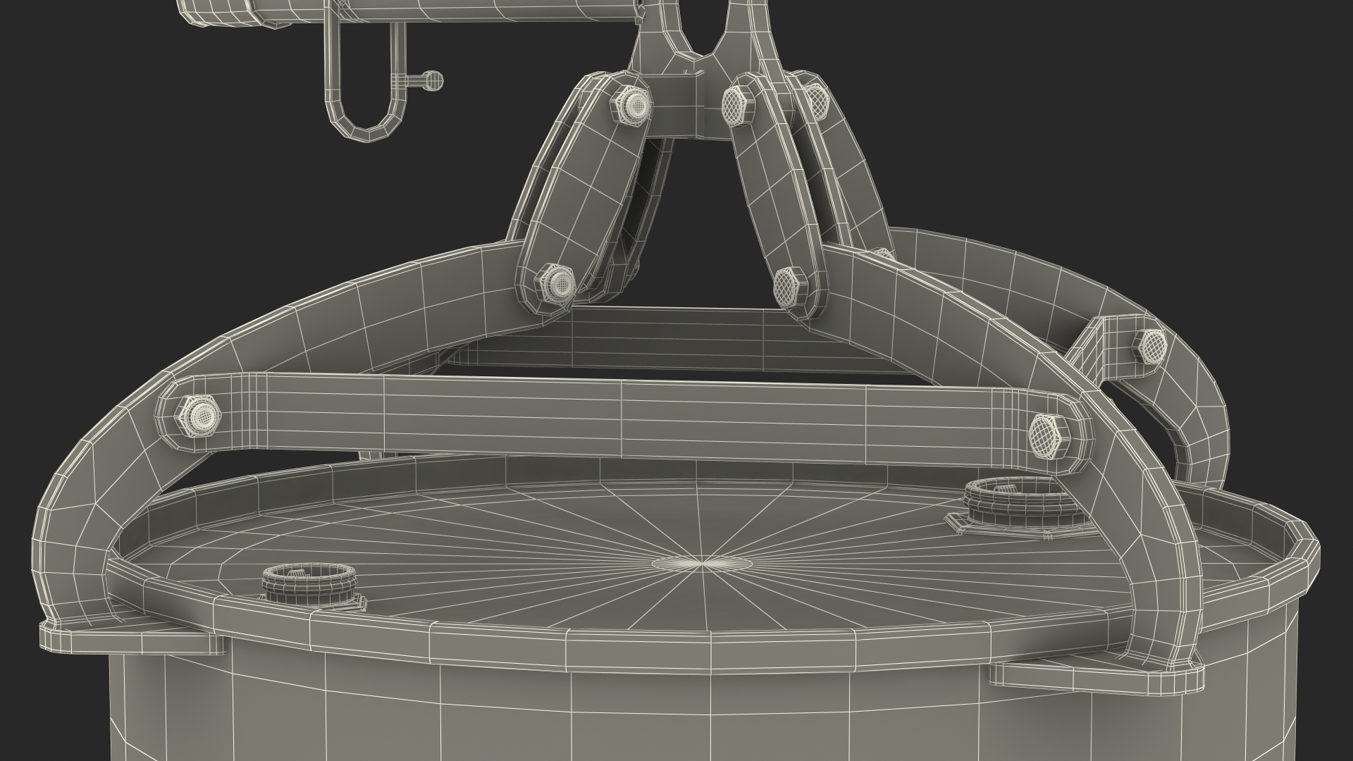 Vertical Drum Lifting Tongs with Barrel 3D model