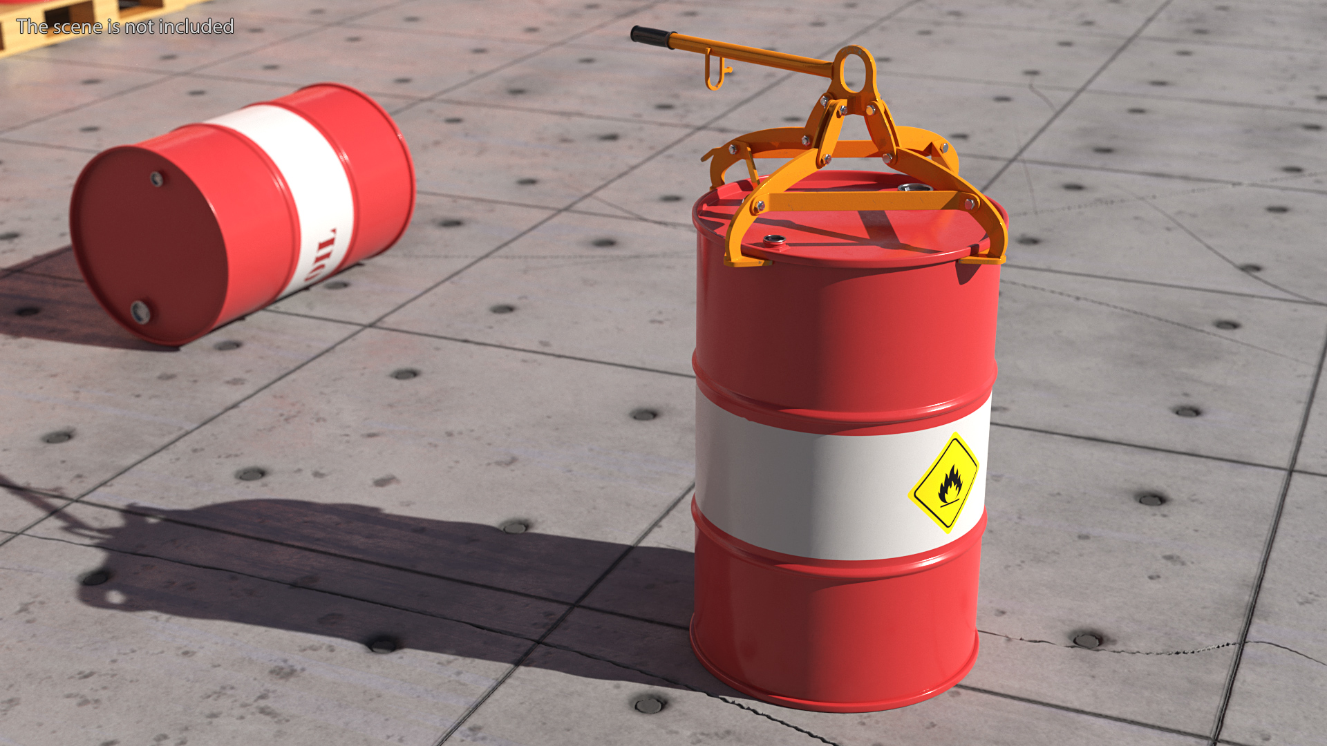 Vertical Drum Lifting Tongs with Barrel 3D model