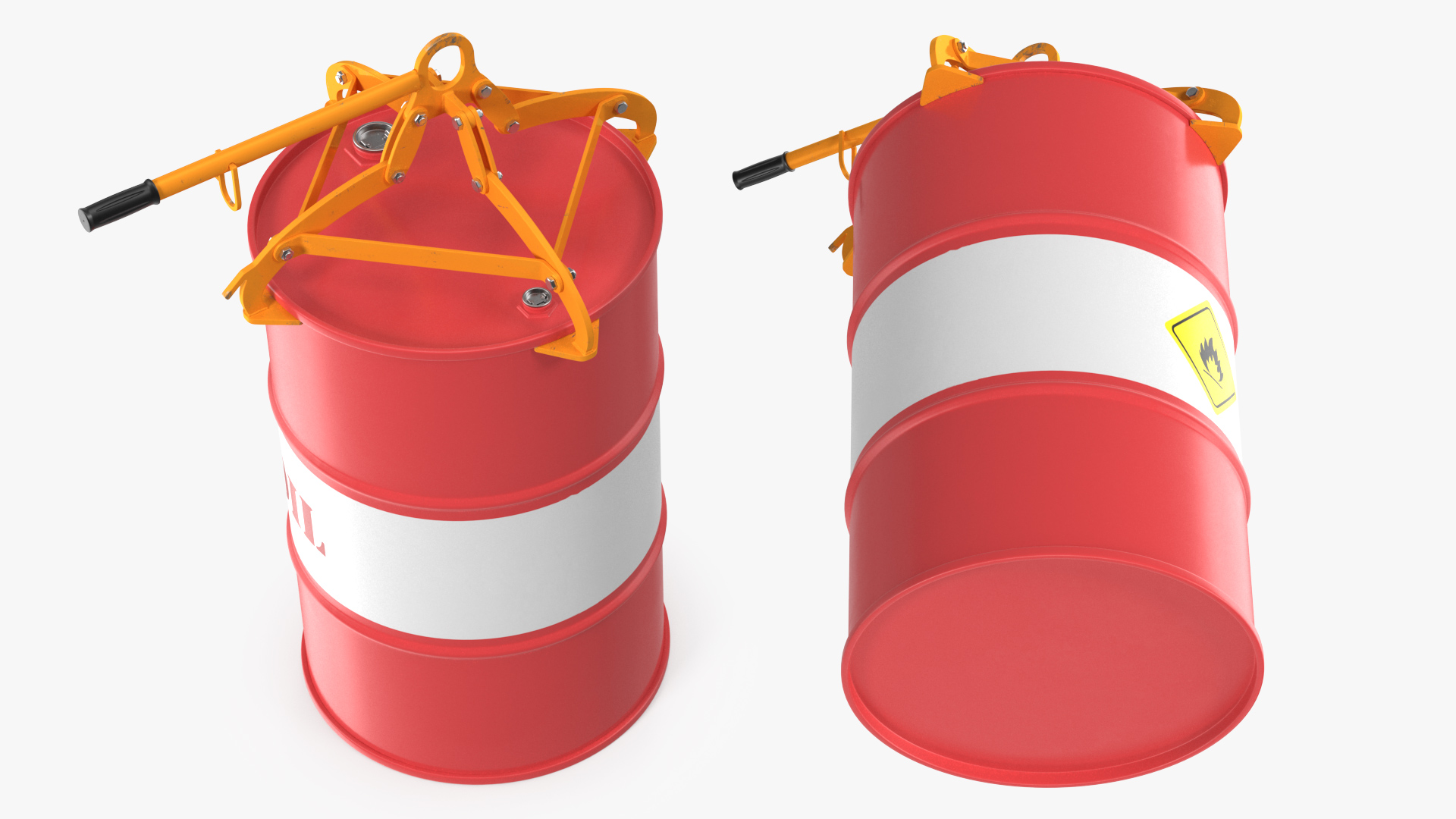 Vertical Drum Lifting Tongs with Barrel 3D model