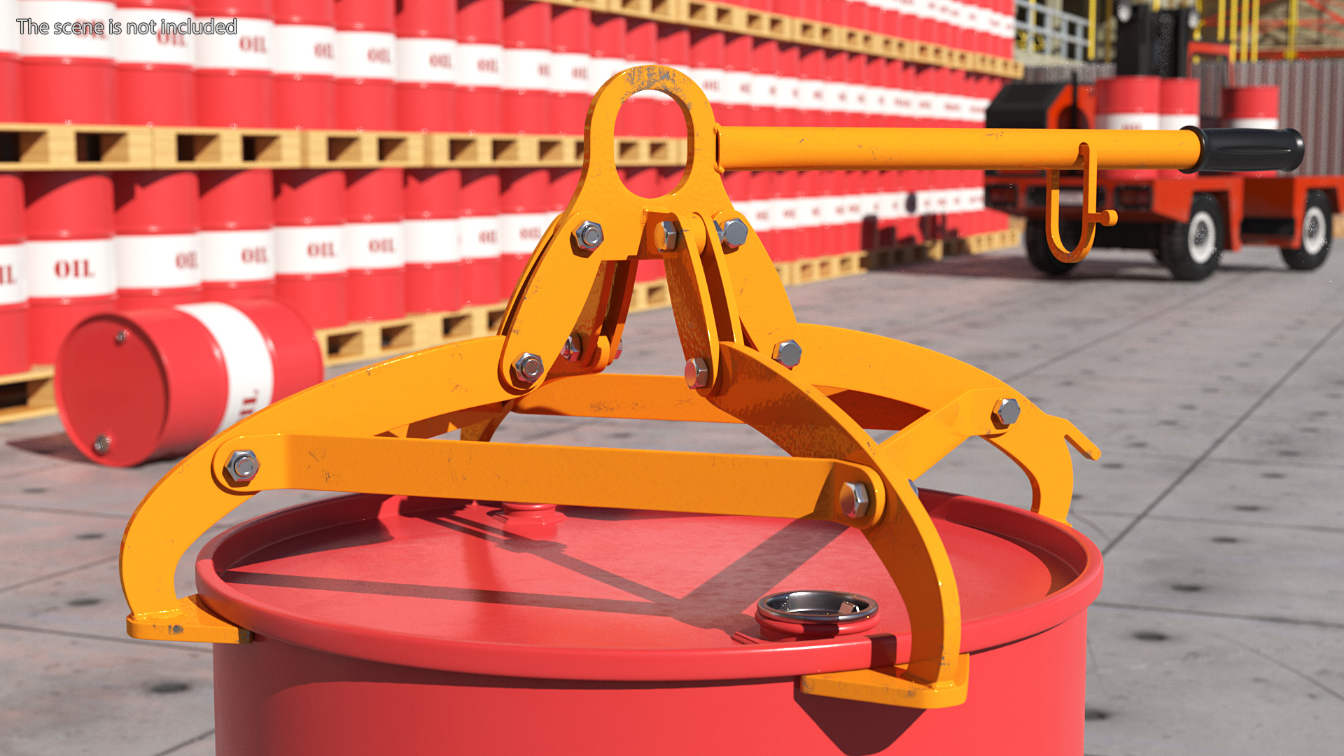 Vertical Drum Lifting Tongs with Barrel 3D model