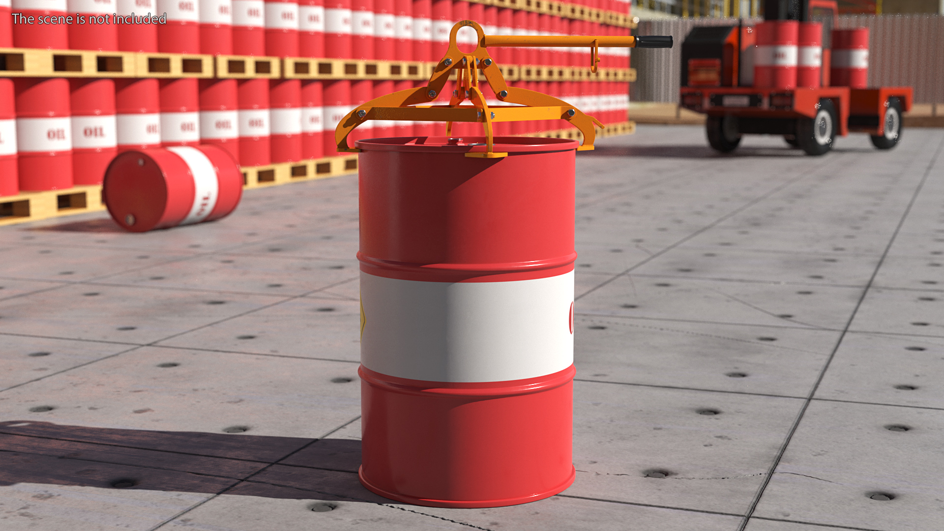 Vertical Drum Lifting Tongs with Barrel 3D model