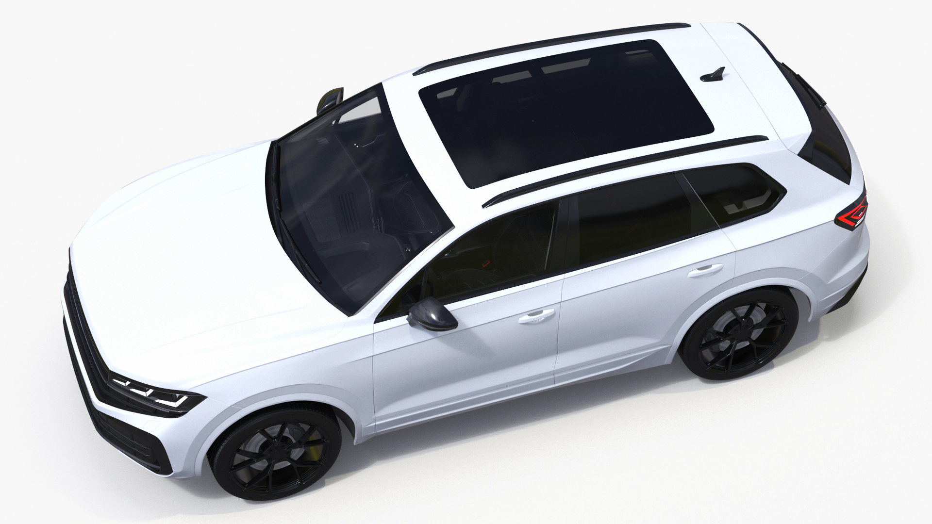 3D model Electric SUV White Lights On Rigged