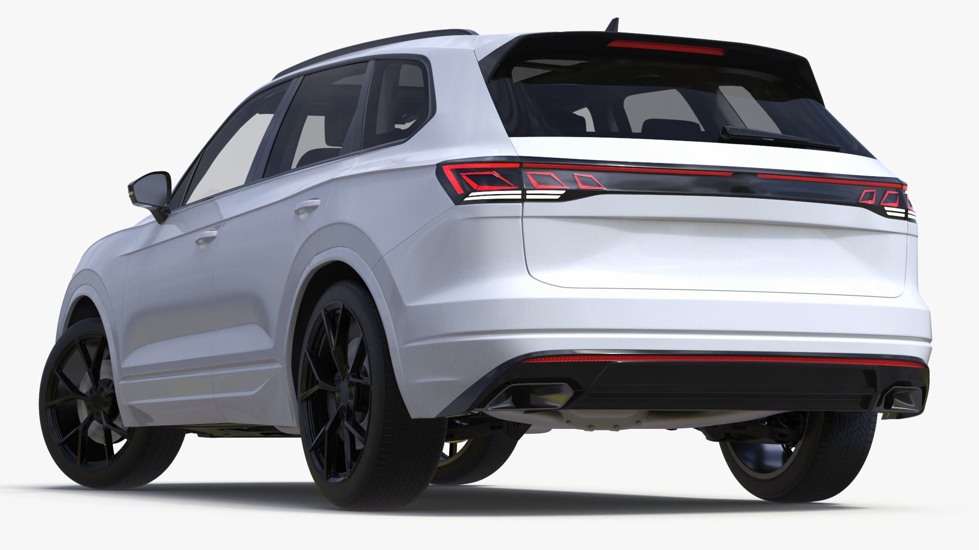 3D model Electric SUV White Lights On Rigged