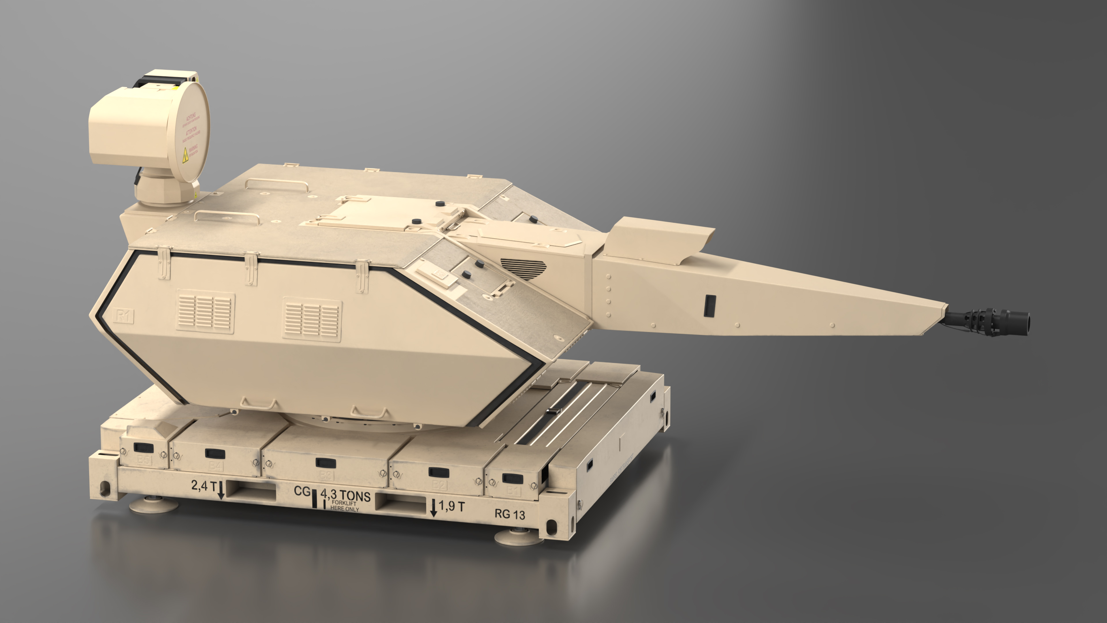 3D Skynex Air Defense System Sand Color