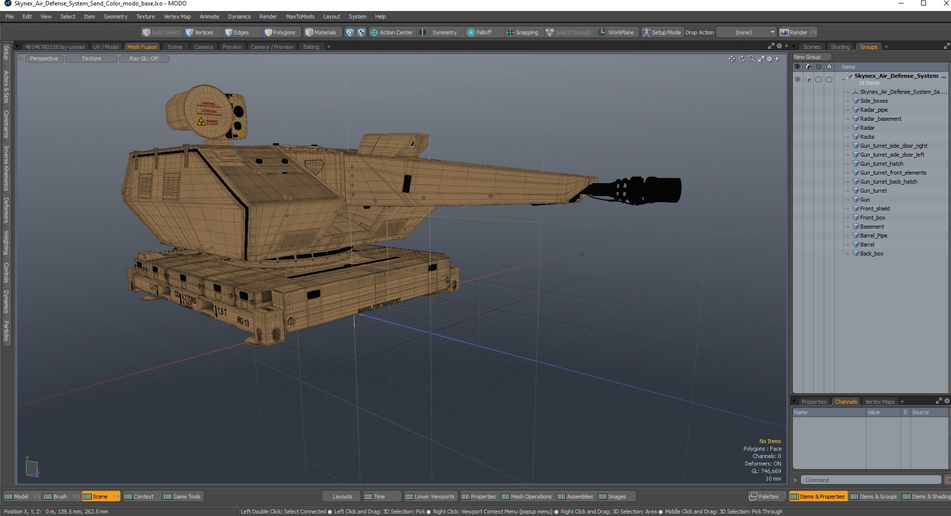 3D Skynex Air Defense System Sand Color