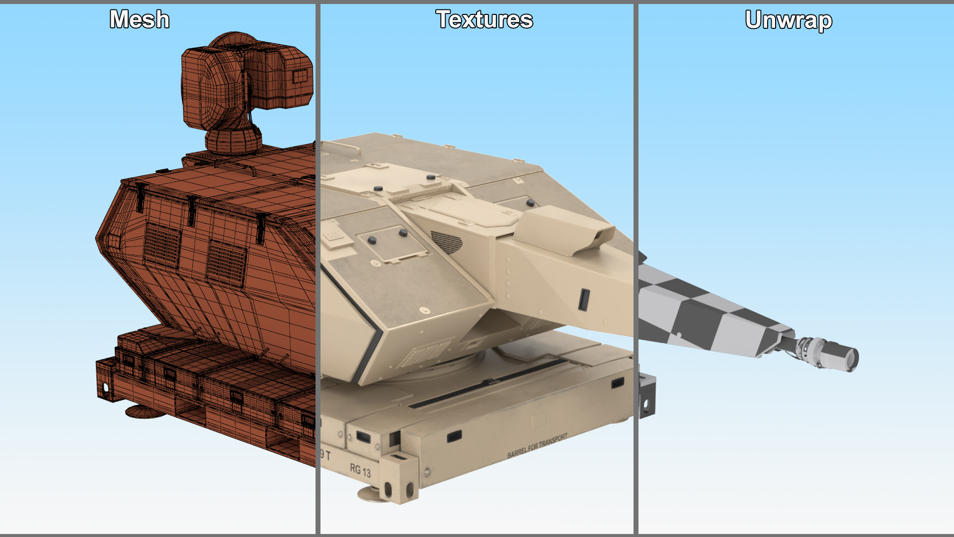 3D Skynex Air Defense System Sand Color