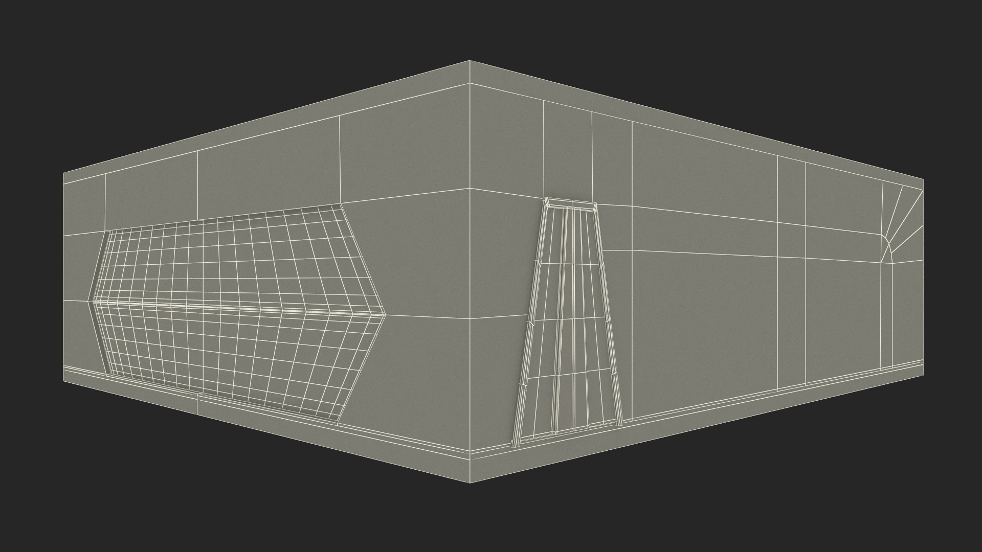 3D model Sci-Fi Bar Interior Green Lights On