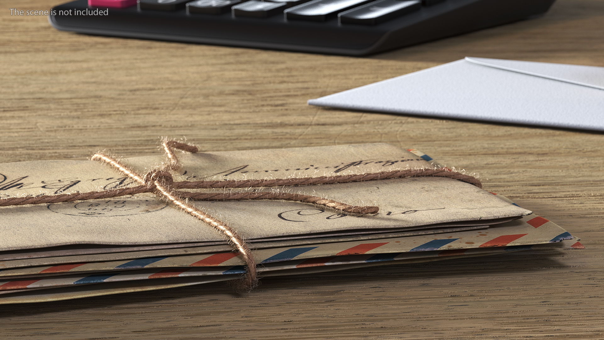 3D Old Letters Package Thin Fur model