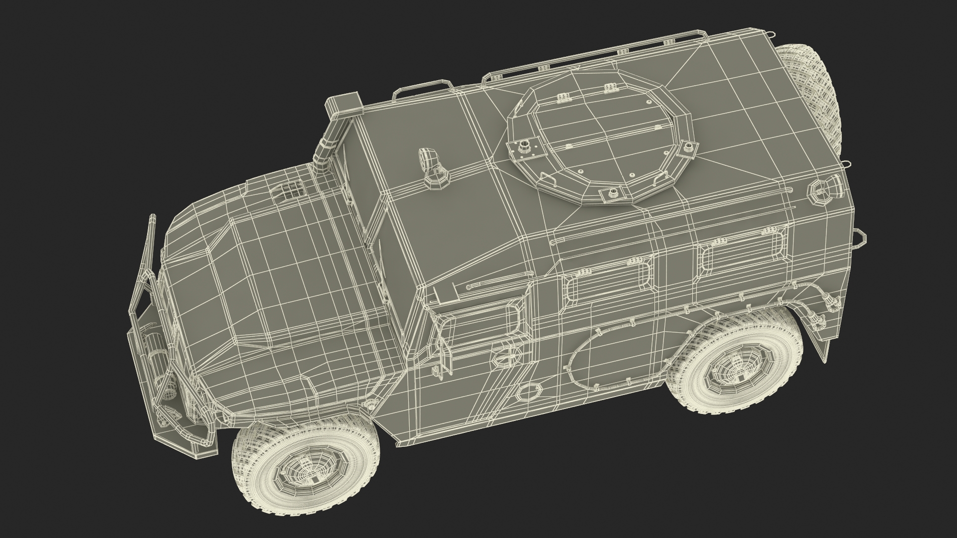 3D Military Truck with Missile System Crotale NG Rigged for Cinema 4D