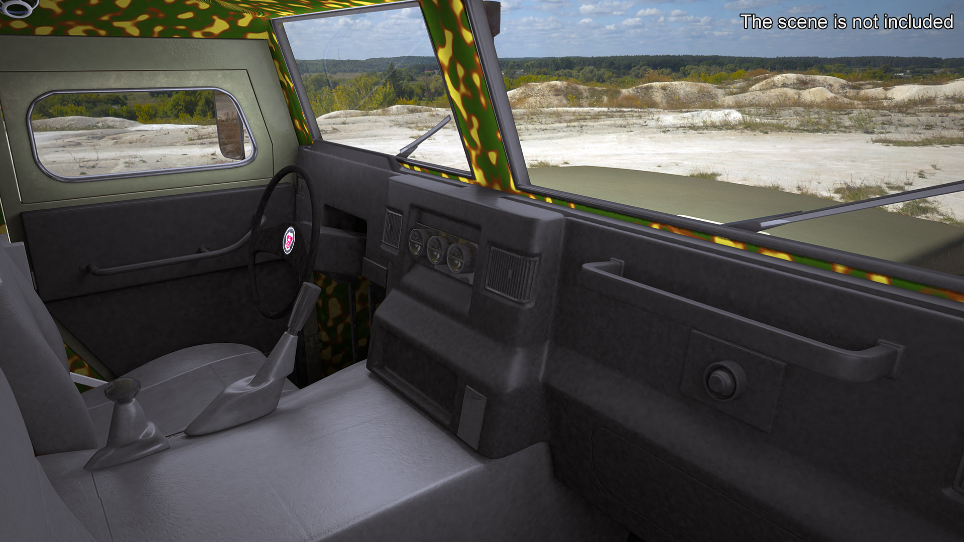 3D Military Truck with Missile System Crotale NG Rigged for Cinema 4D