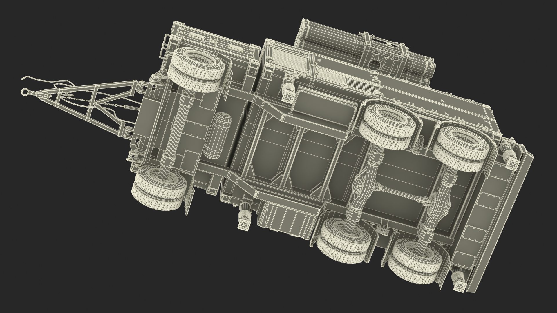 3D Military Truck with Missile System Crotale NG Rigged for Cinema 4D