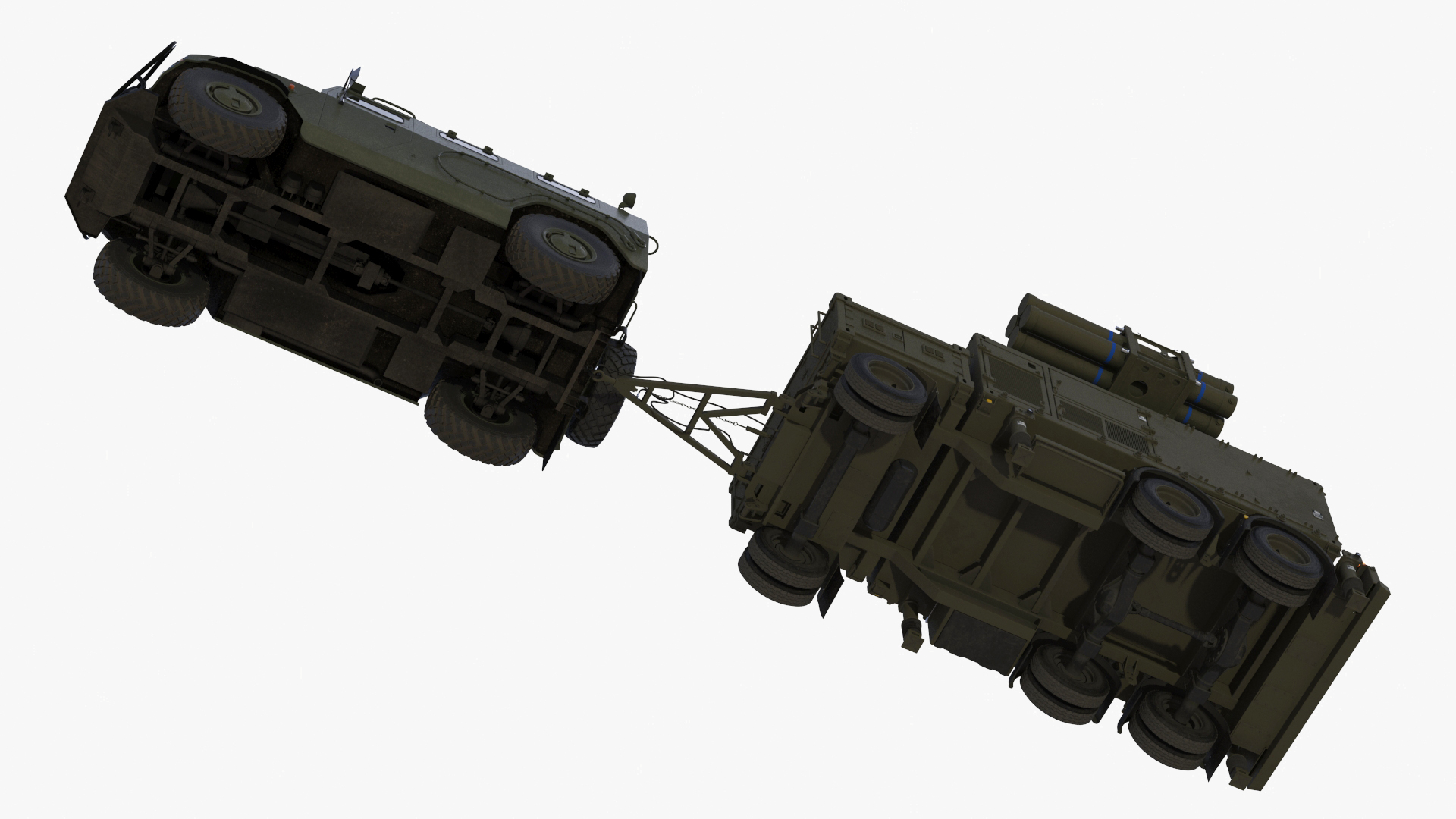 3D Military Truck with Missile System Crotale NG Rigged for Cinema 4D