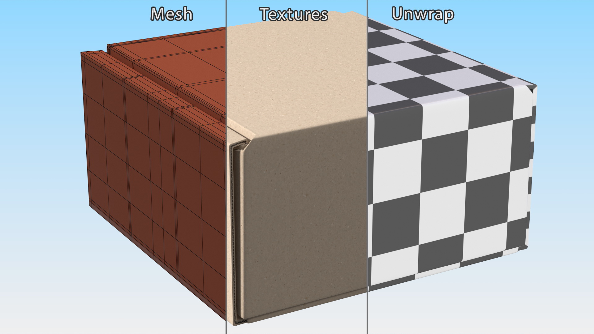 3D model Cardboard Box Closed