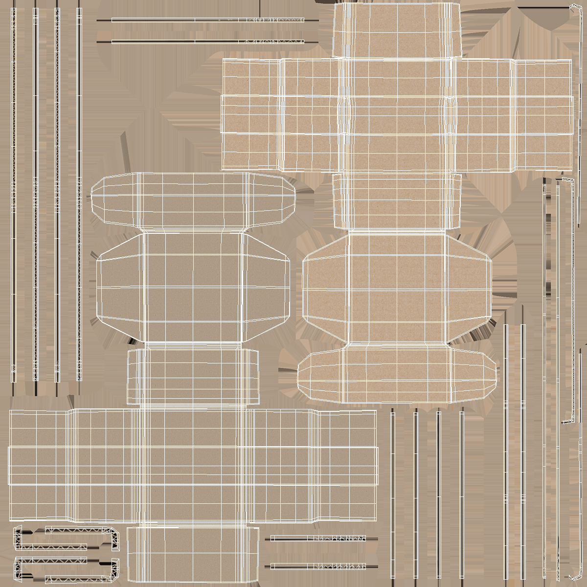 3D model Cardboard Box Closed