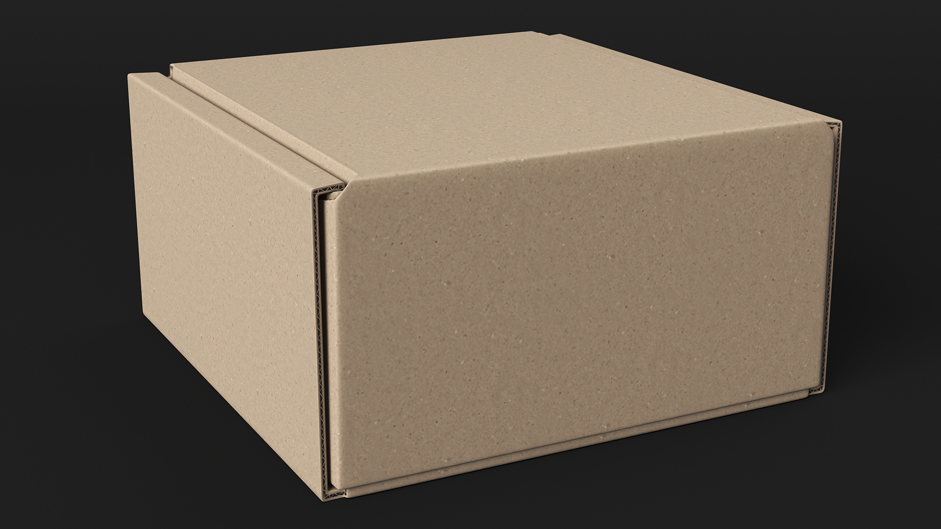 3D model Cardboard Box Closed
