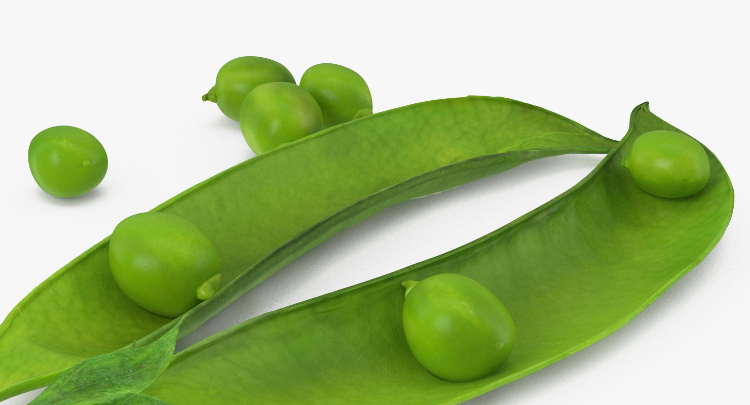 3D Peas On Open Pod