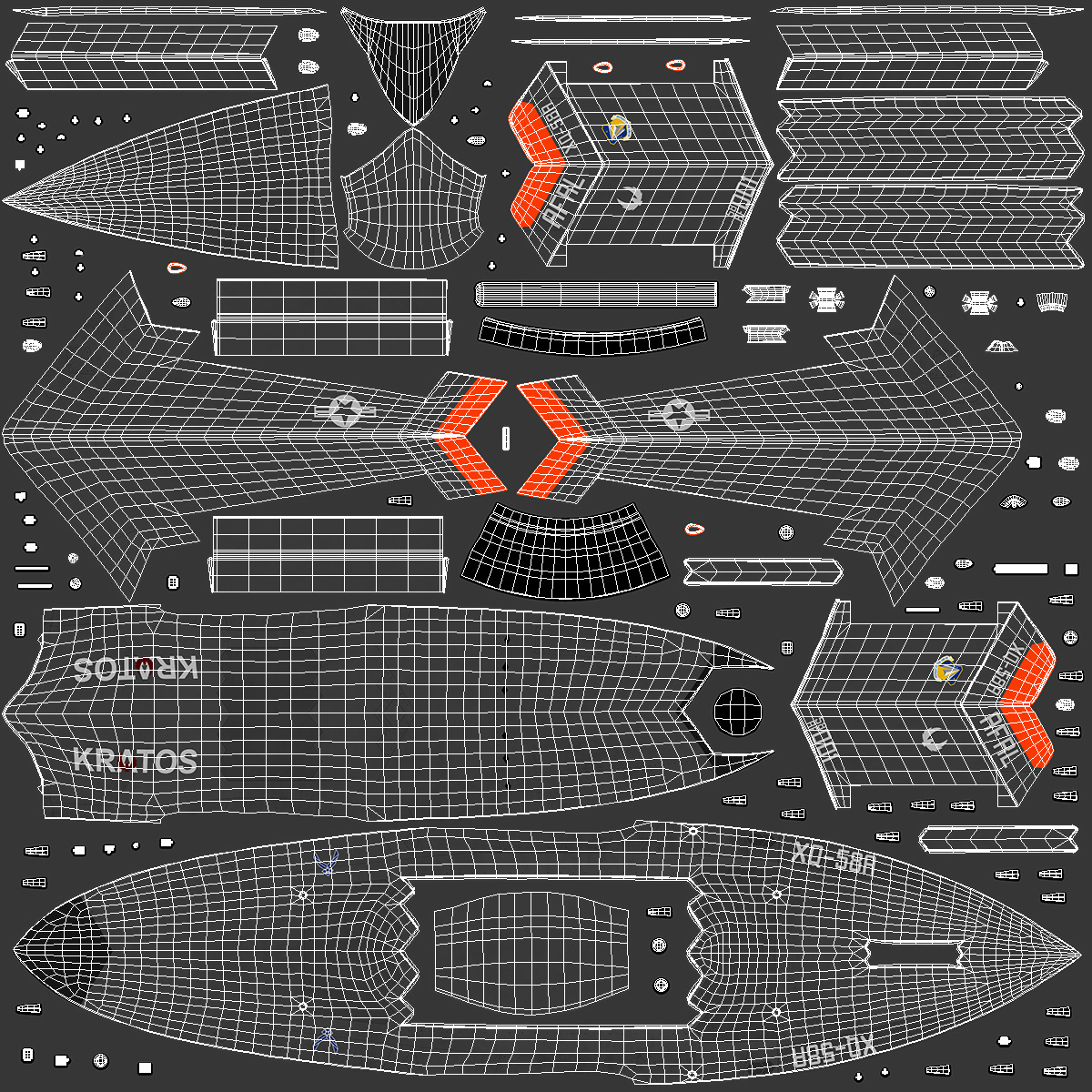 Valkyrie Kratos XQ-58 Combat Military Drone Rigged for Maya 3D model