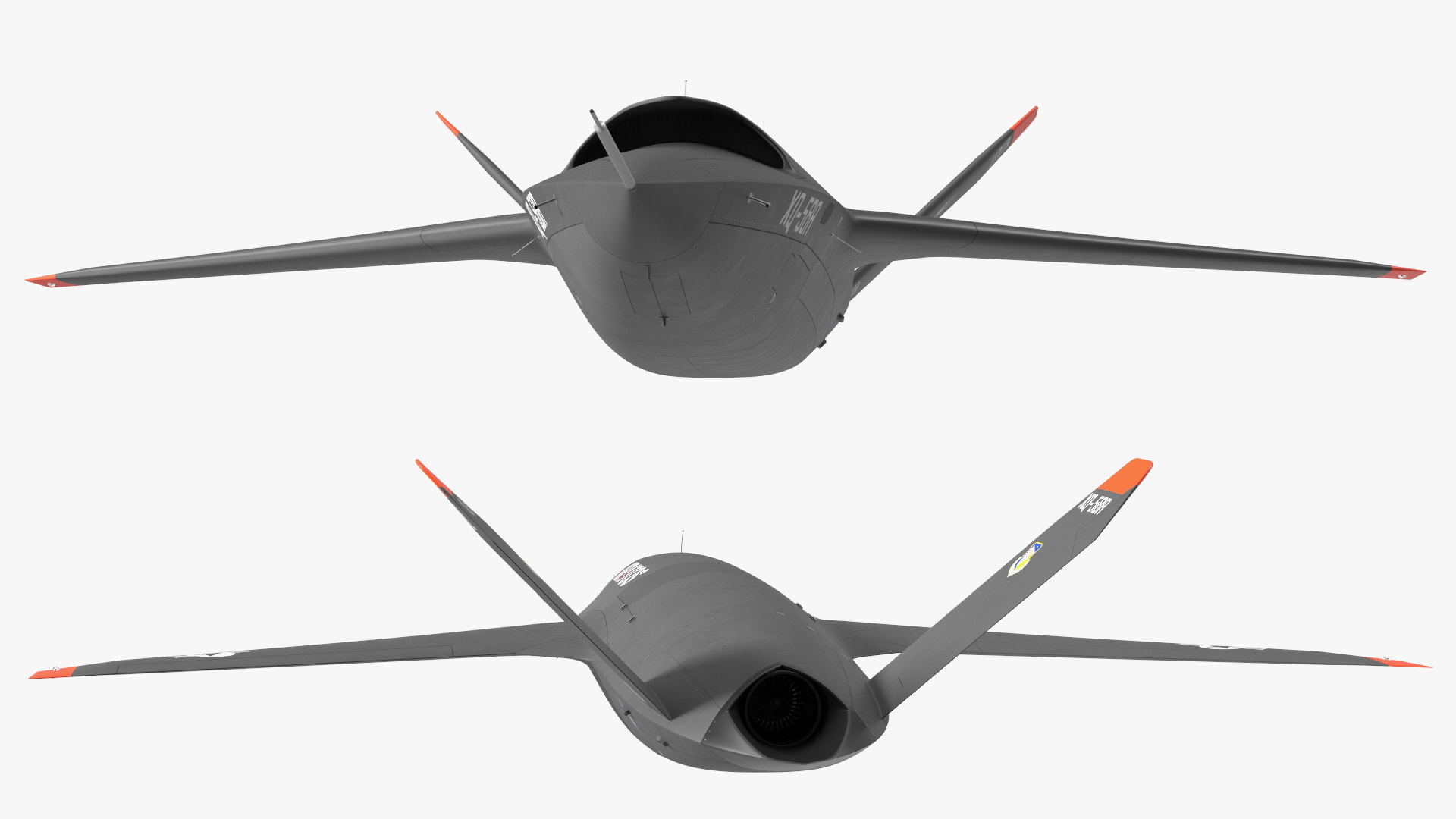 Valkyrie Kratos XQ-58 Combat Military Drone Rigged for Maya 3D model